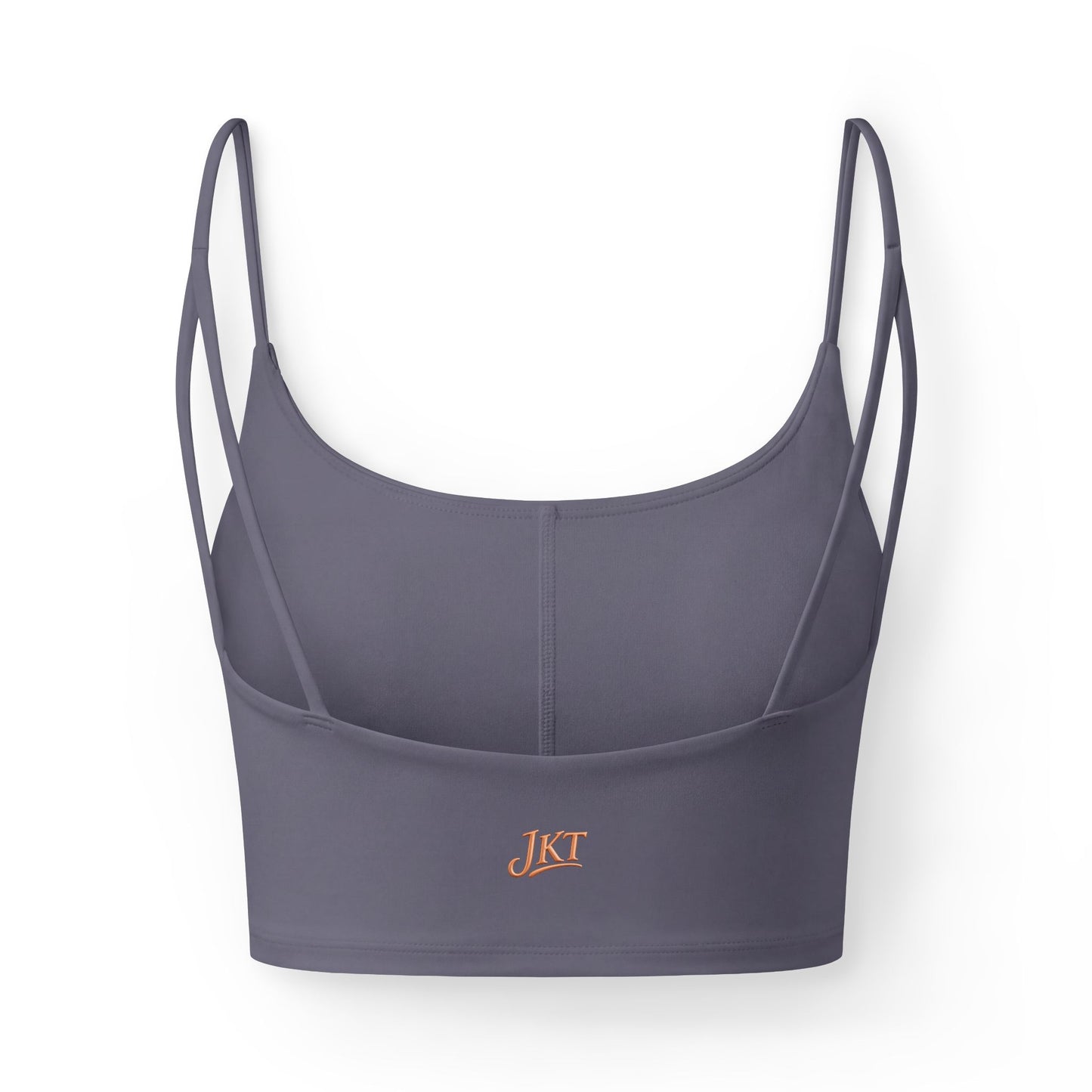 Women's Luxe Bra — Embroidered 'JusKay' Logo Crop Bralette