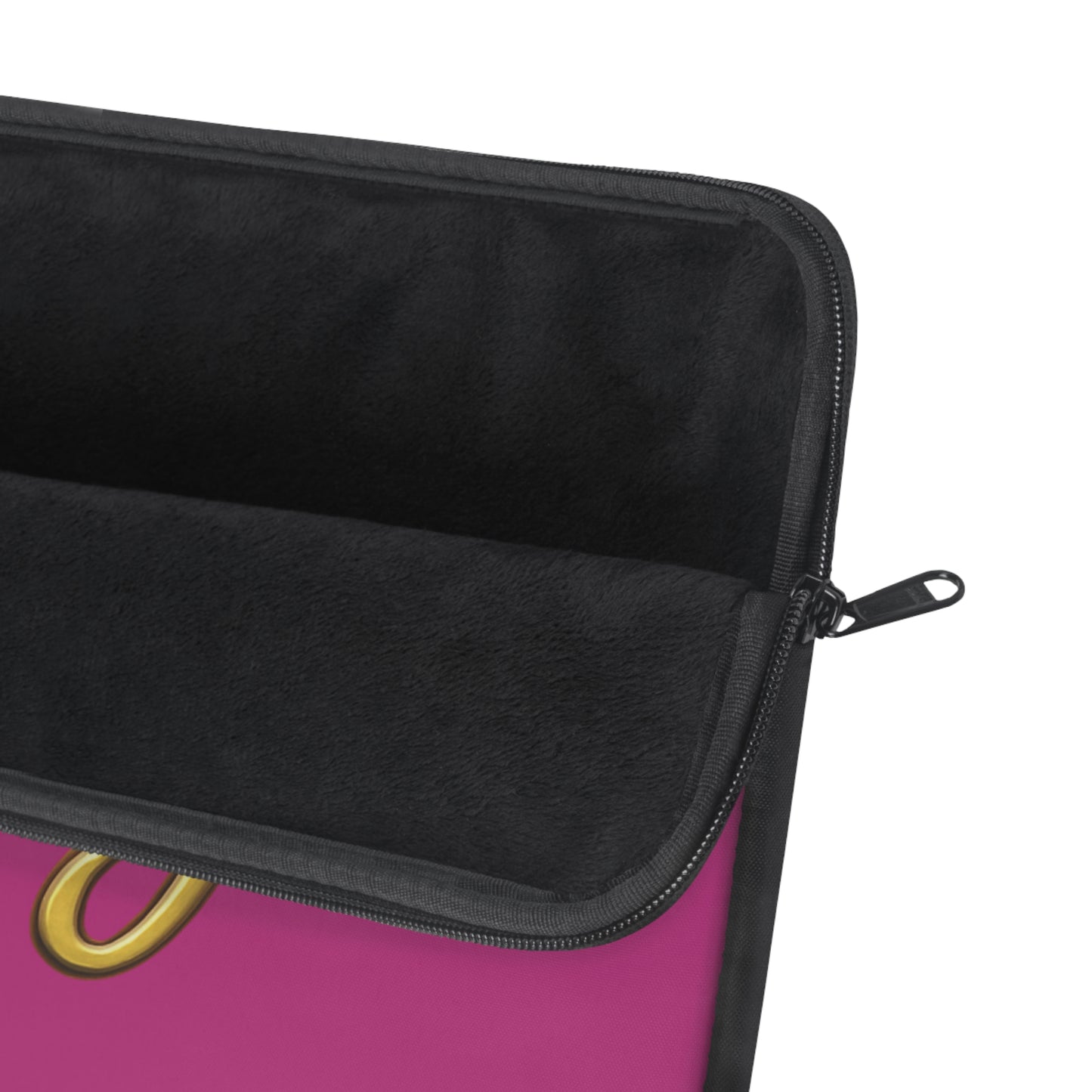 Bougie JusKay Pink Laptop Sleeve — Gold Script Protective Case