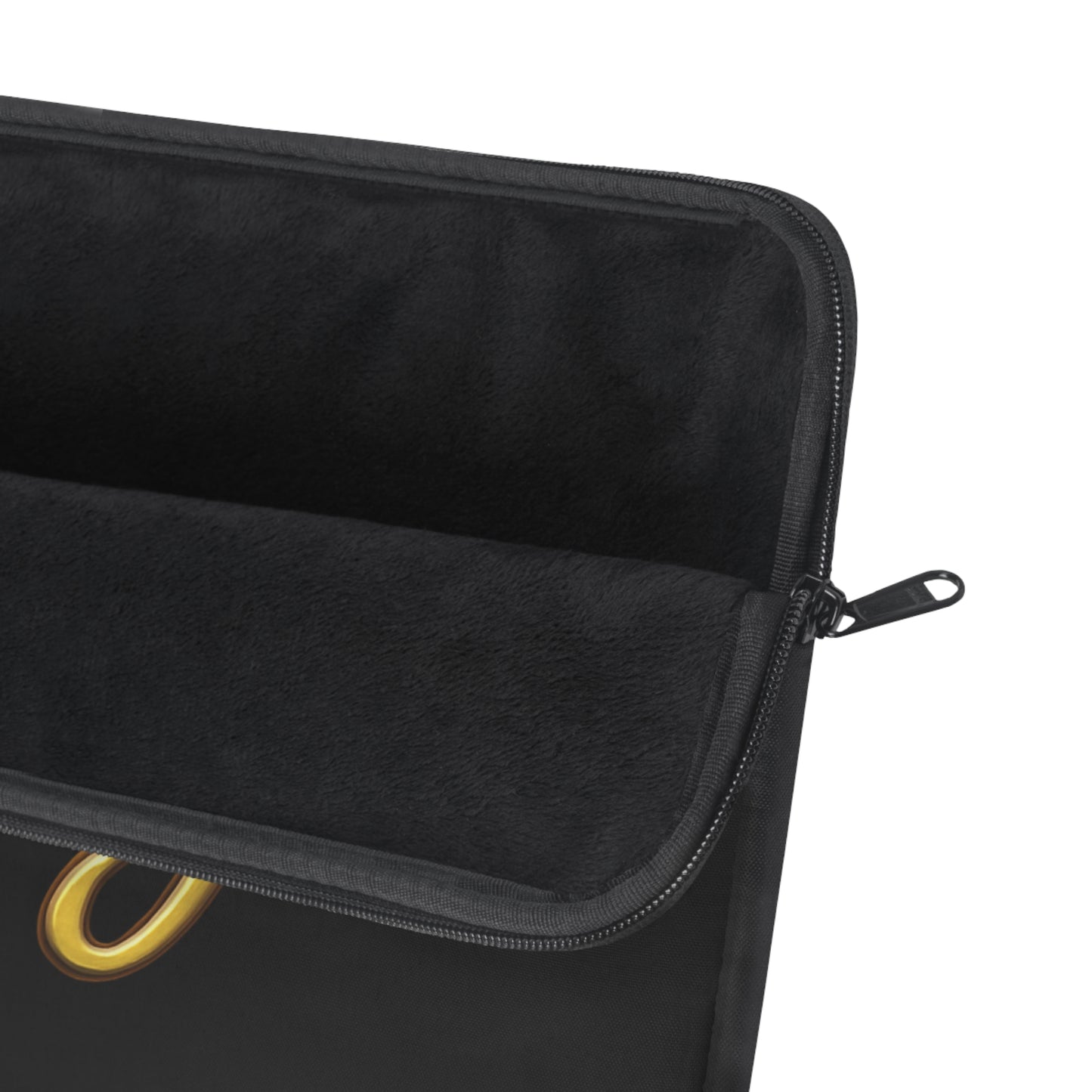 Bougie JusKay Black Laptop Sleeve — Gold Script Protective Case