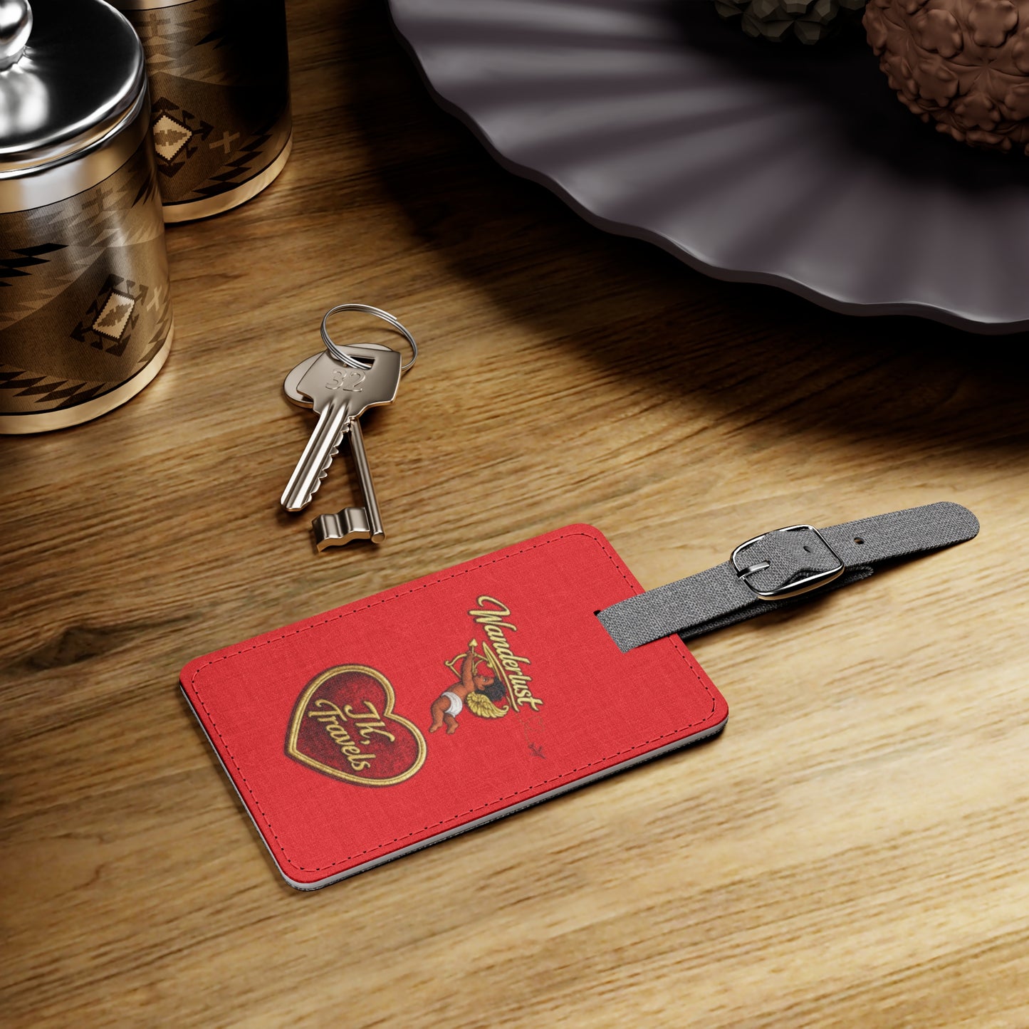 Vintage Wanderlust Juskay Luggage Tag —