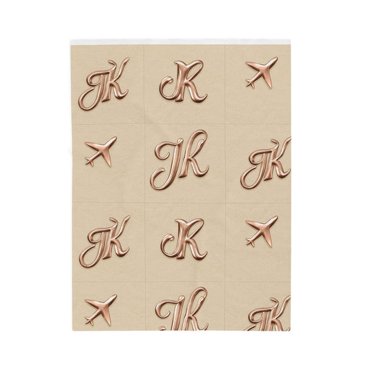 Plush Travel Blanket Luxe Pattern | JusKay Design