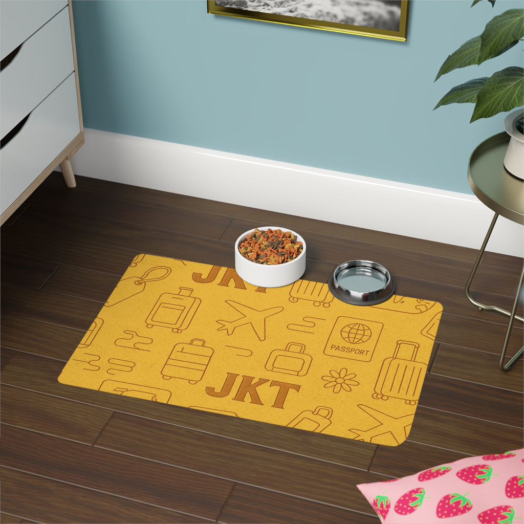 Stylish Pet Food Mat with Juskay Design, Cat & Dog Mat