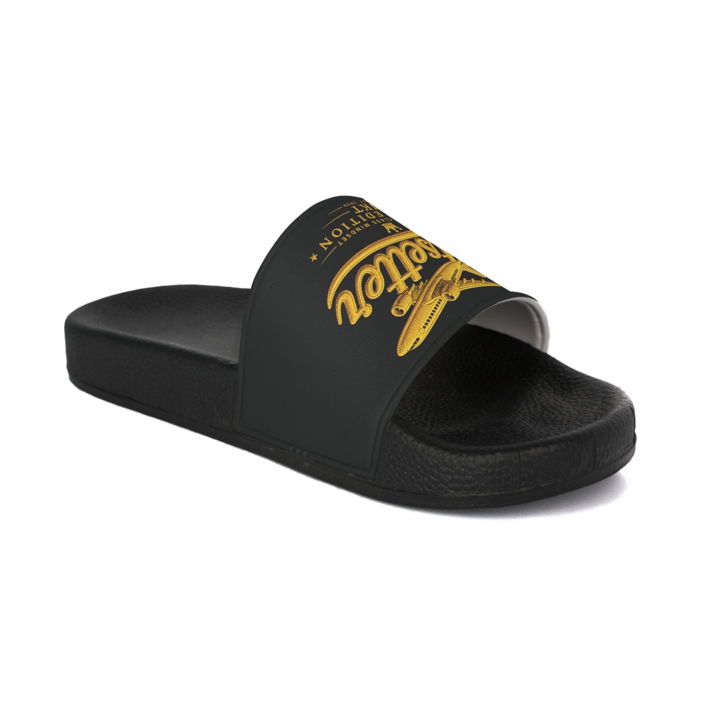 Men's Slide Sandals, Jetsetter Gold Edition Juskay Footwear