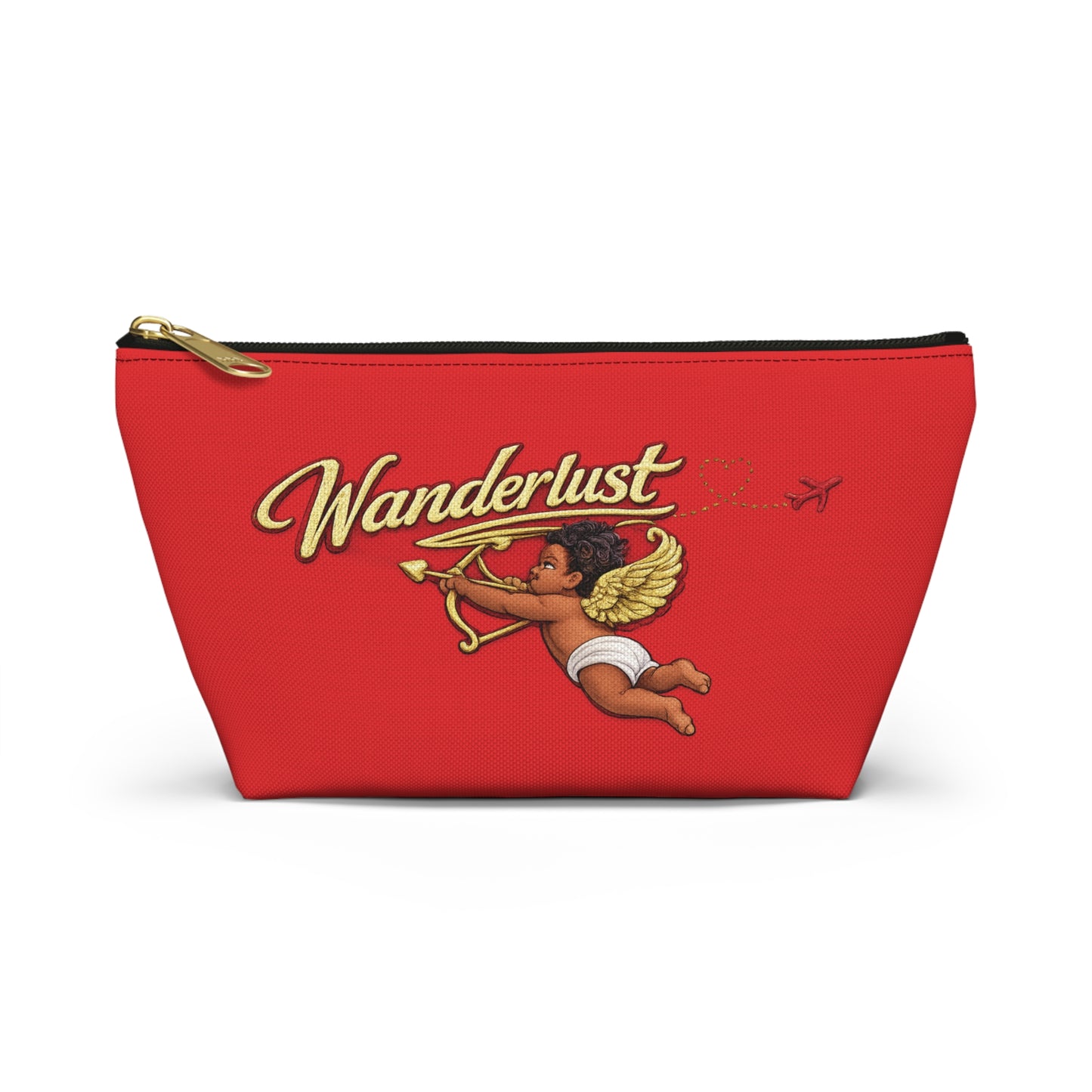Wanderlust JusKay Red Accessory Pouch — T‑Bottom Makeup Bag