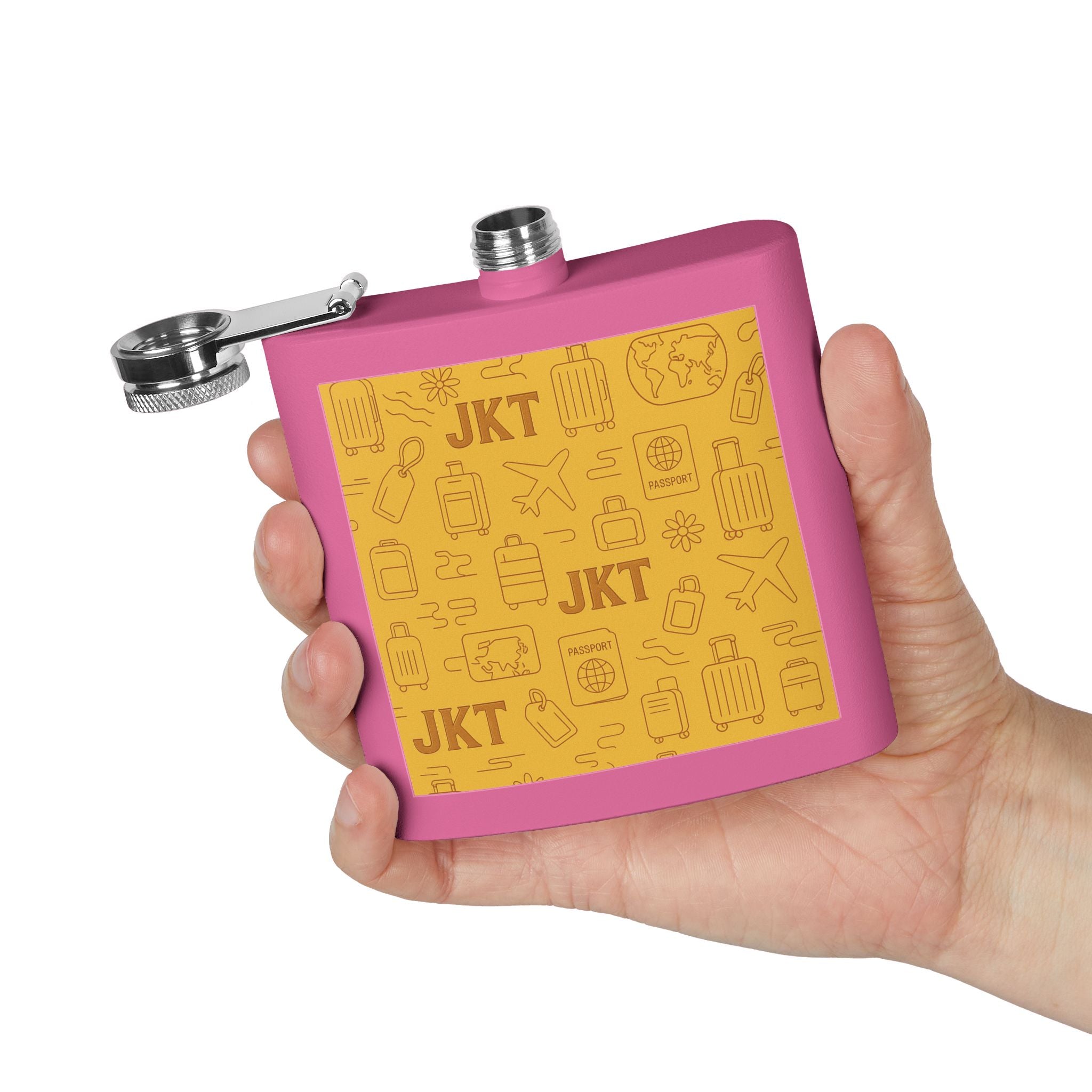 Stainless Steel Flask, 6oz - JusKay Design