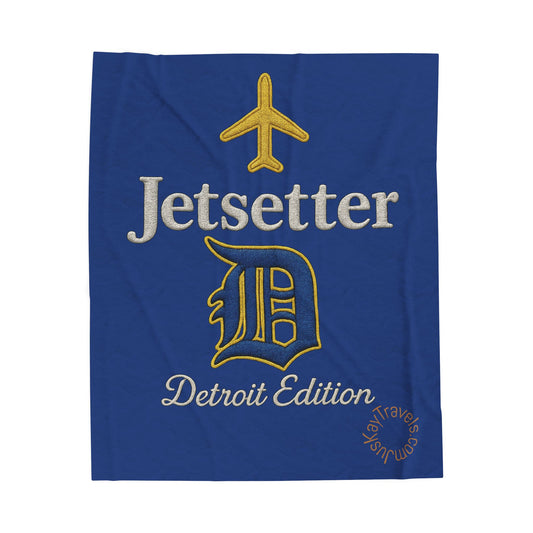 Plush Travel Blanket - Juskay Design (White)