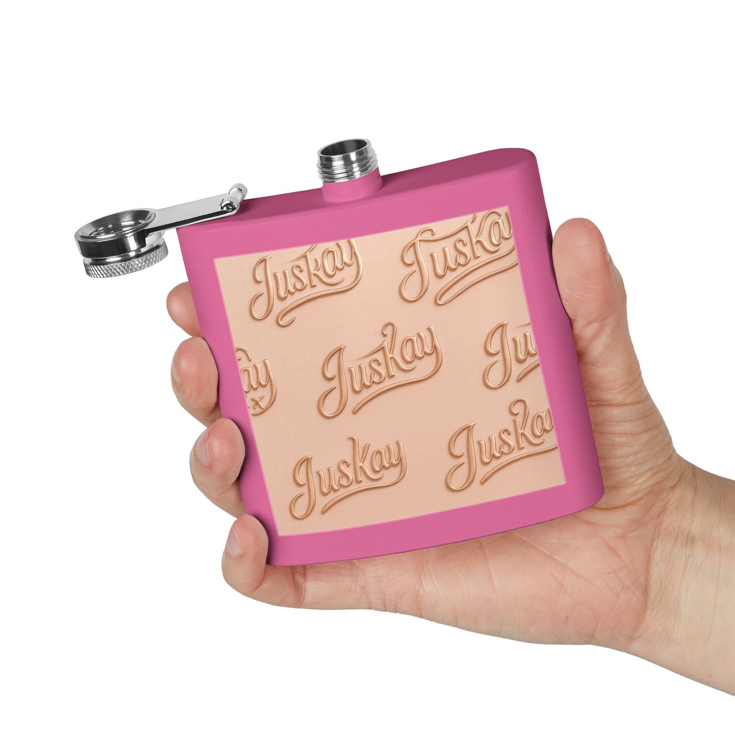 Stainless Steel Flask 6oz Luxe Pattern | JusKay Design