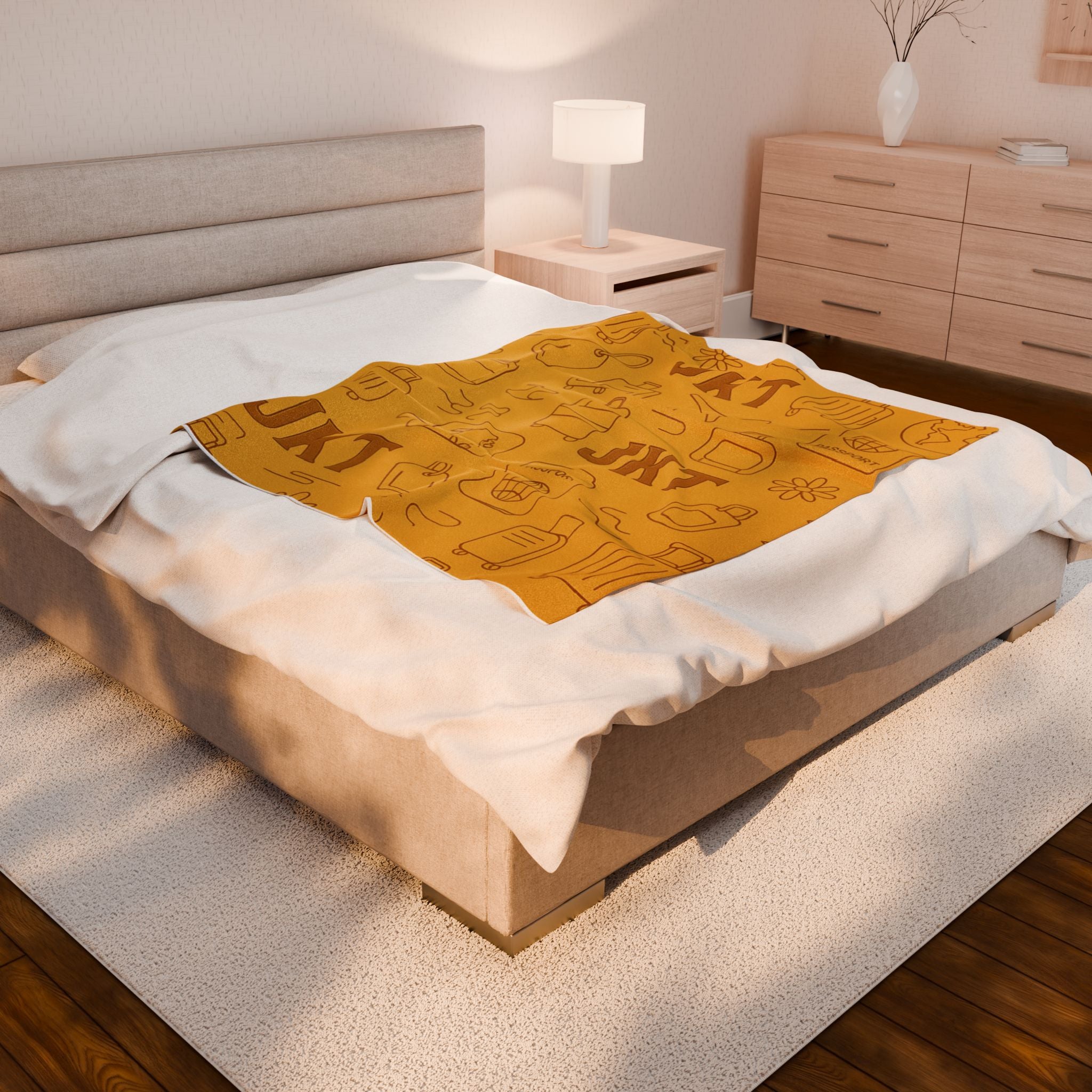 Plush Travel Blanket - Juskay Design