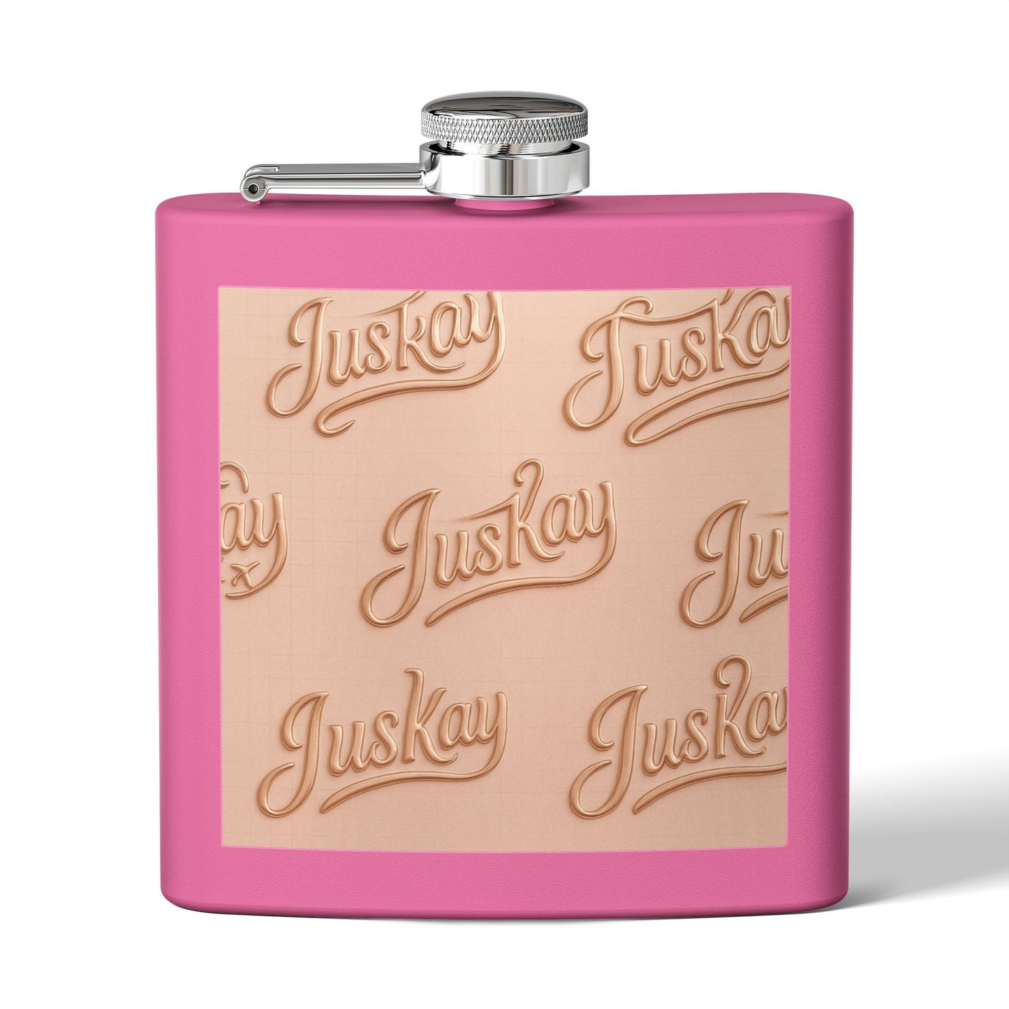 Stainless Steel Flask 6oz Luxe Pattern | JusKay Design