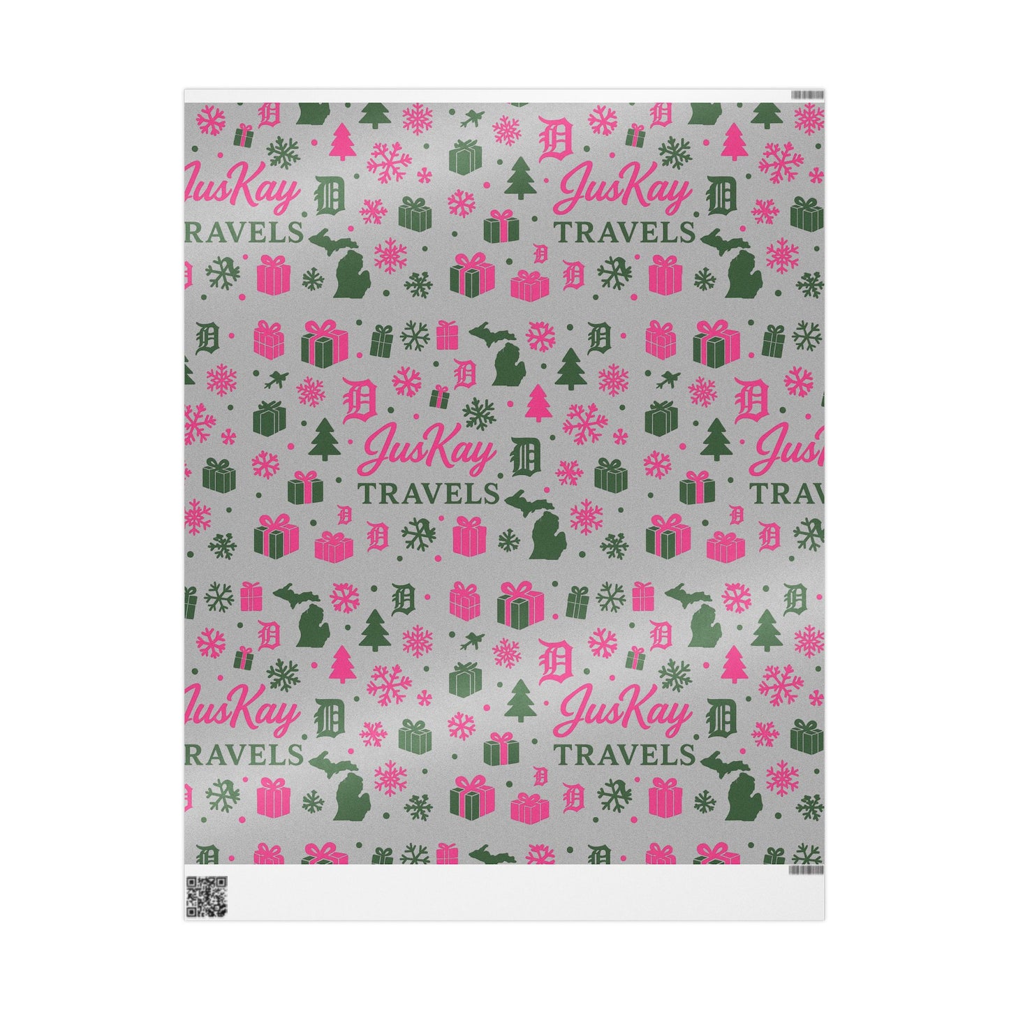 Michigan | Holiday Wrapping Paper | JusKay Travels Design