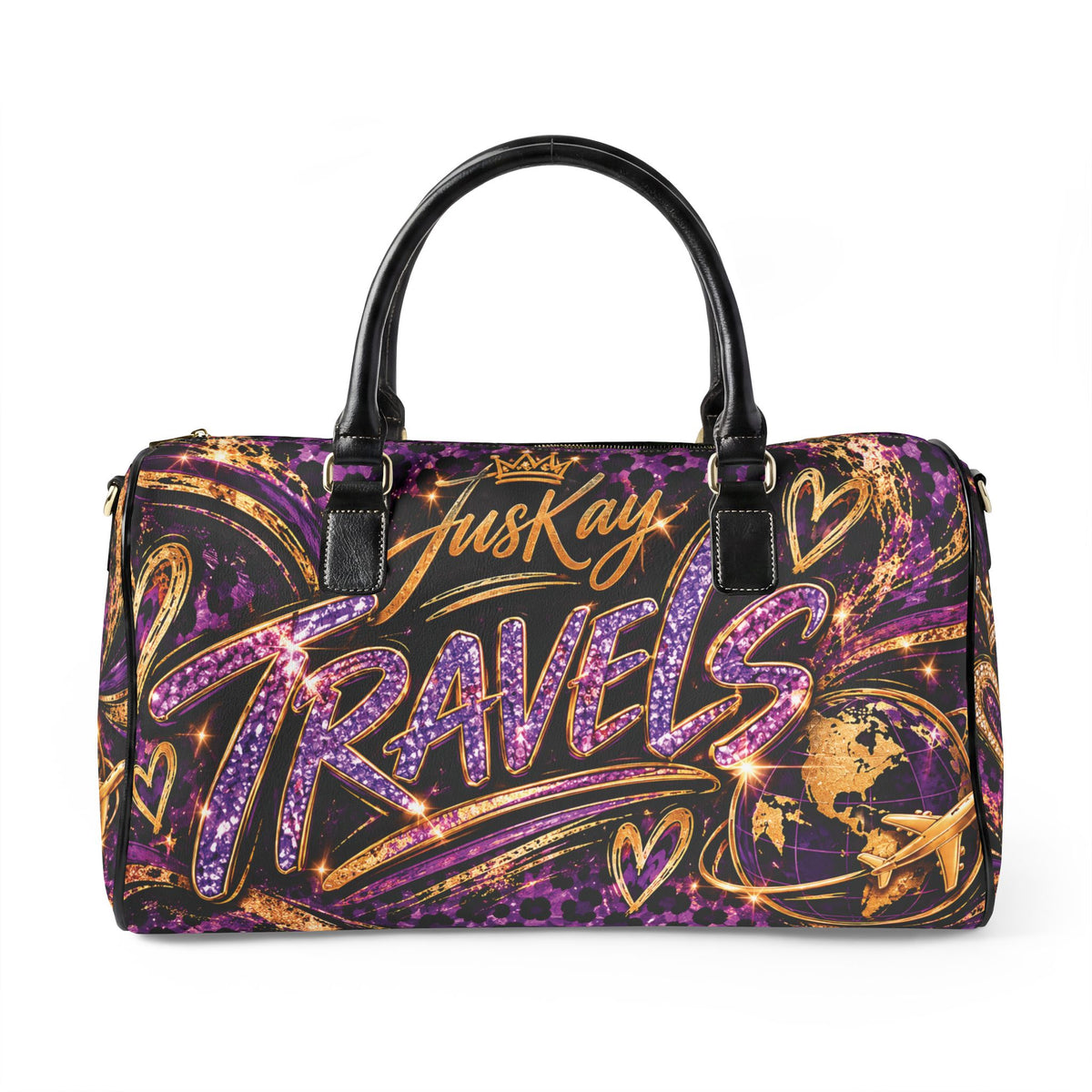 Faux Leather Travel Bag