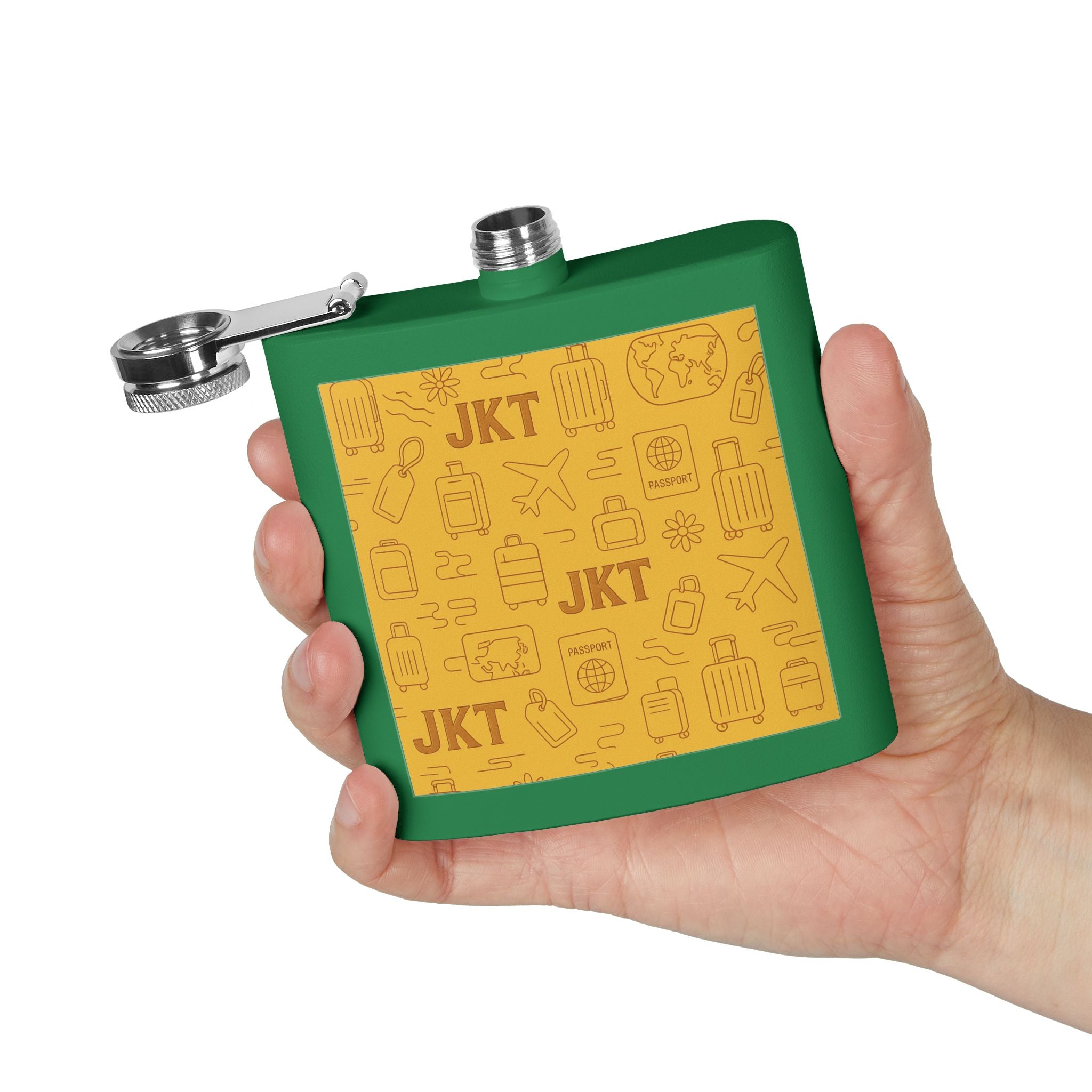 Stainless Steel Flask, 6oz - JusKay Design