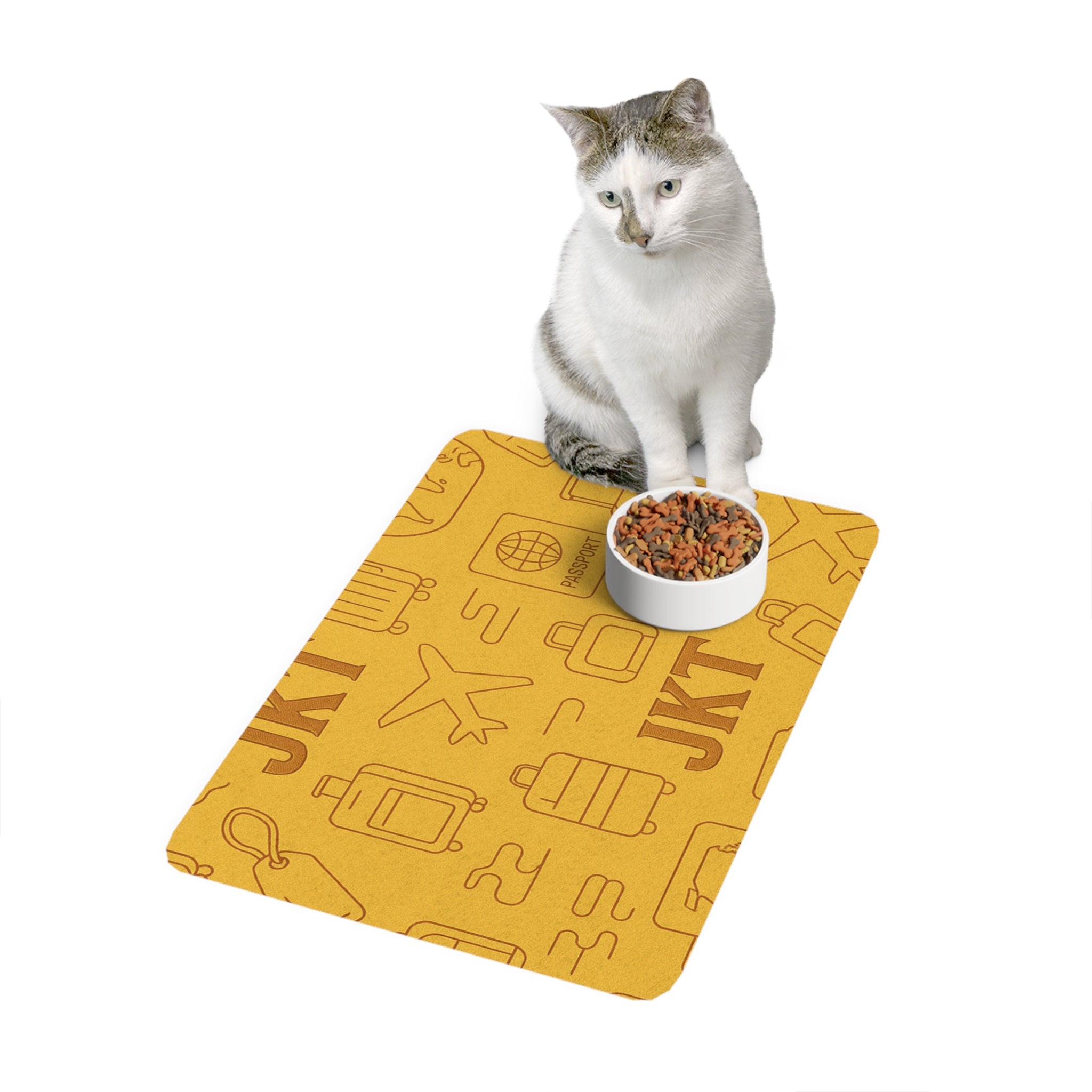 Stylish Pet Food Mat with Juskay Design, Cat & Dog Mat