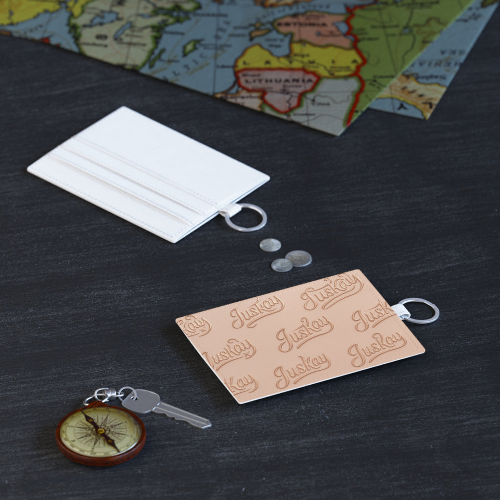 Card Holder with Travel Design - Saffiano Leather