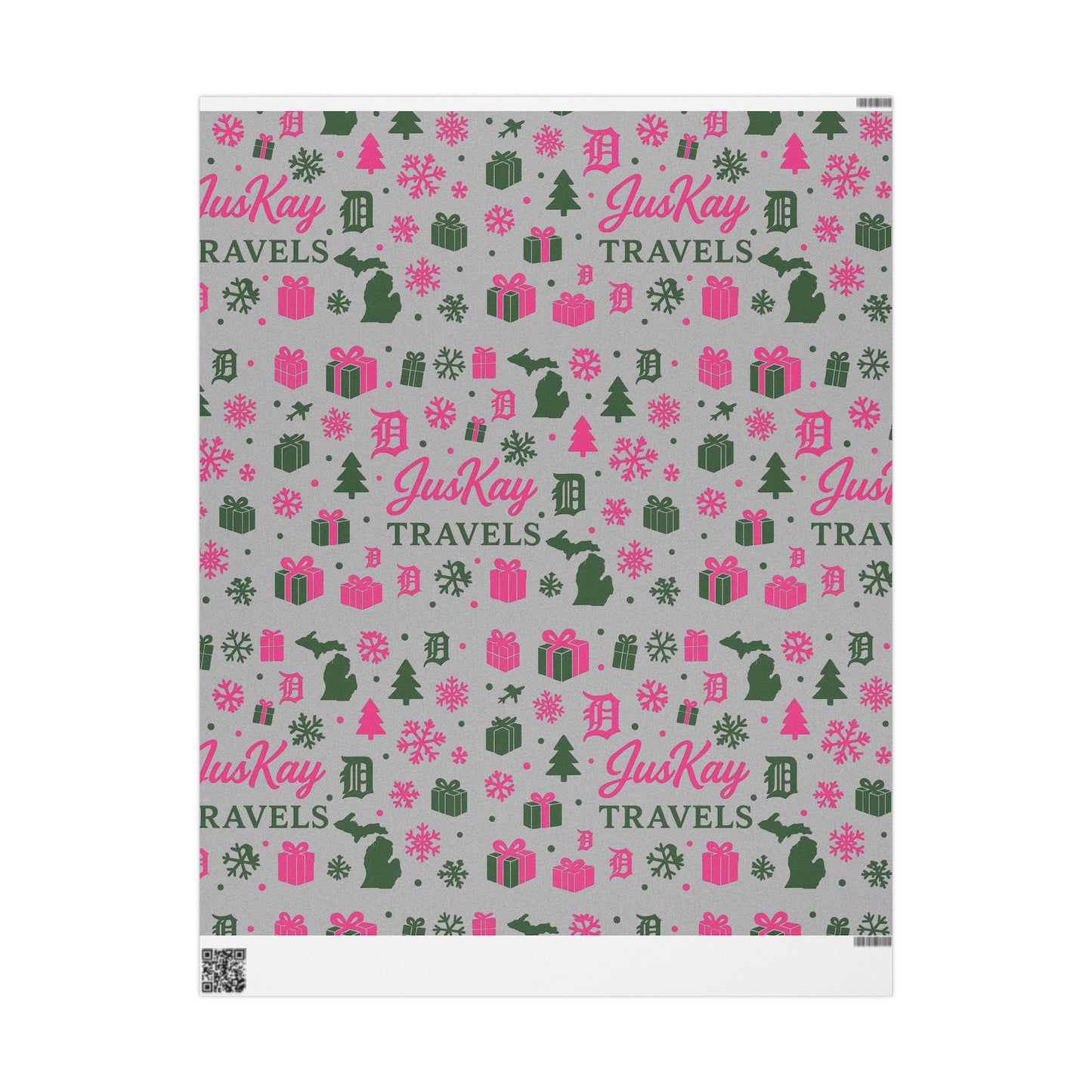 Michigan | Holiday Wrapping Paper | JusKay Travels Design