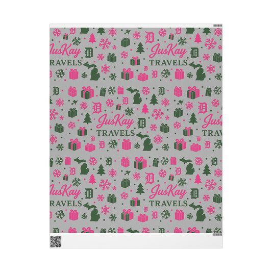 Michigan | Holiday Wrapping Paper | JusKay Travels Design