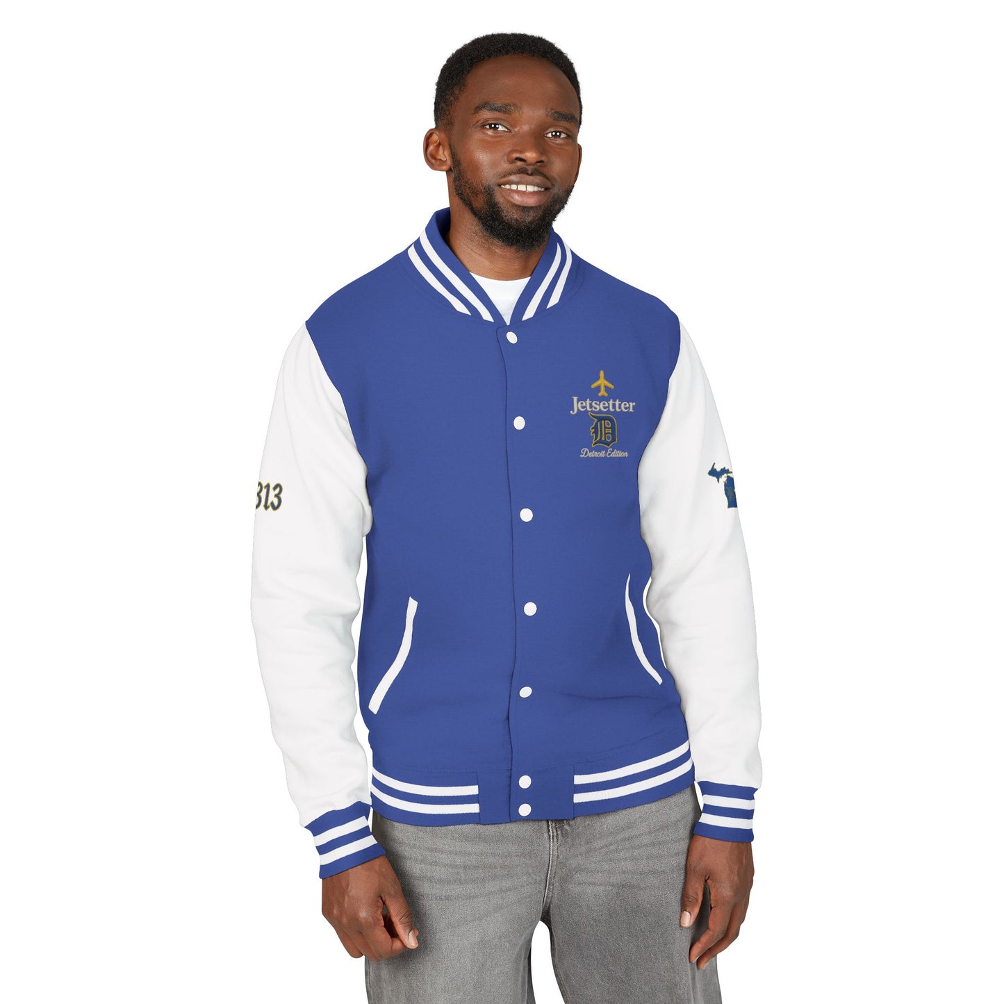 Jetsetter | Detroit Edition | Heavyweight Letterman Jacket - JusKay Design