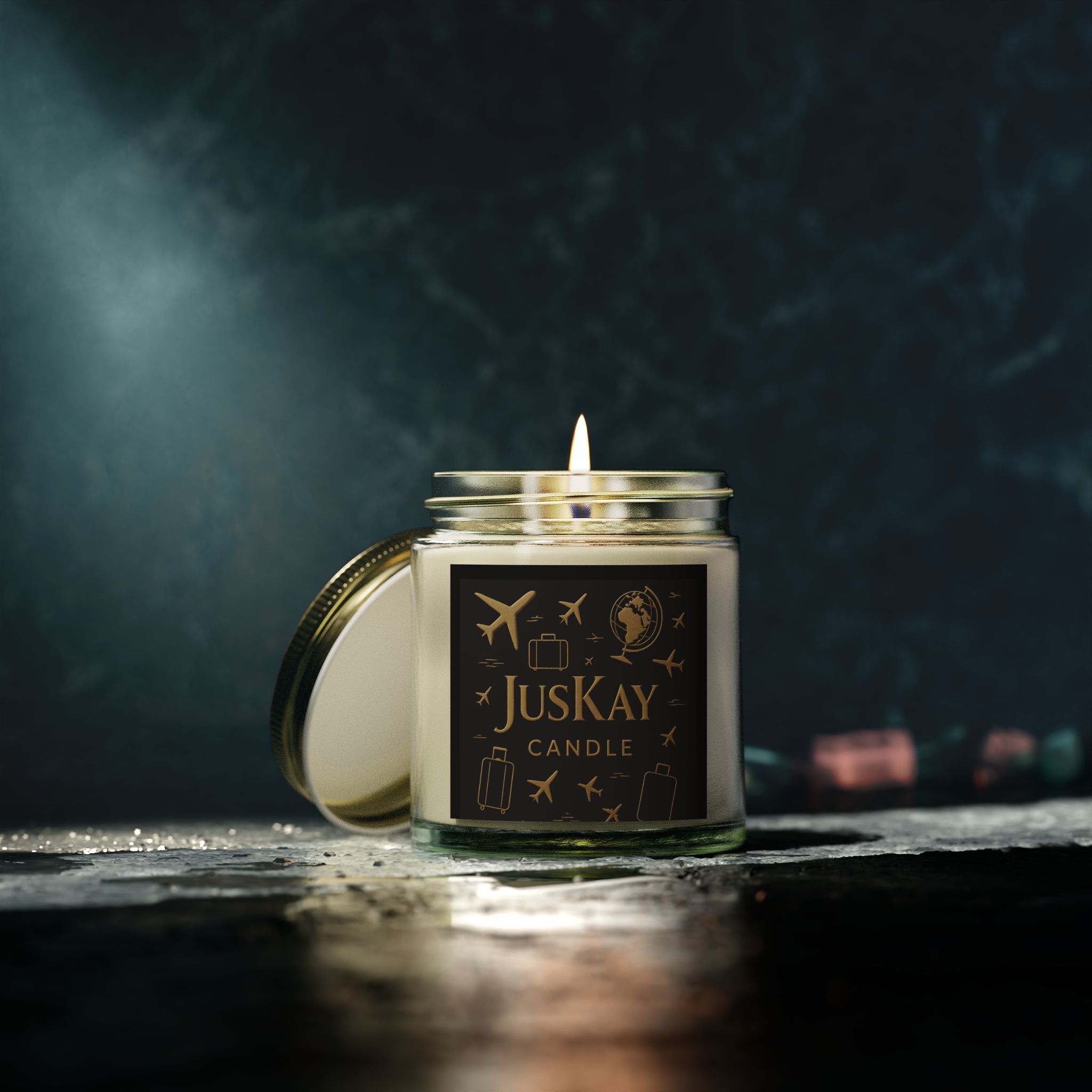 Travel Scented Candles, Coconut Apricot Wax