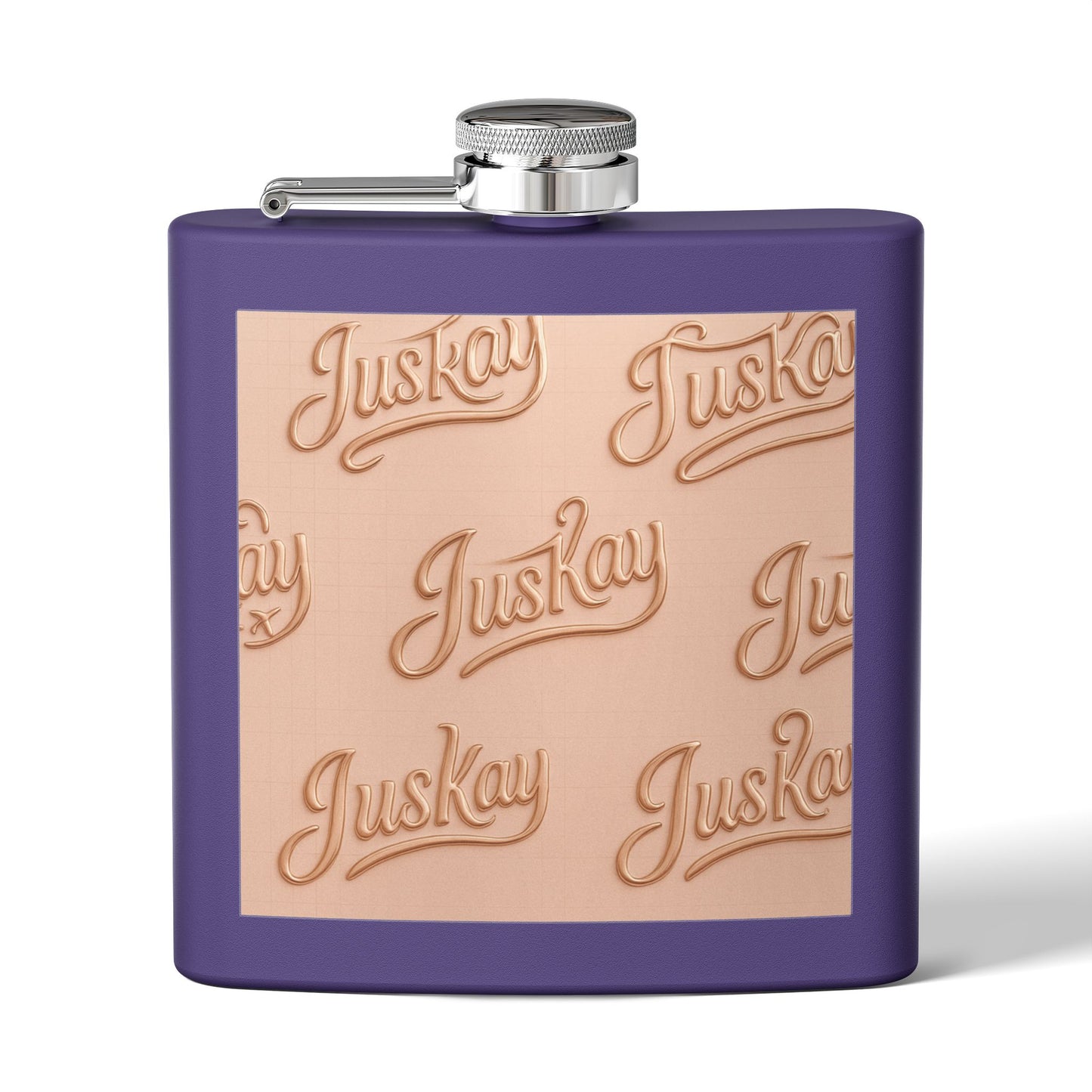 Stainless Steel Flask 6oz Luxe Pattern | JusKay Design
