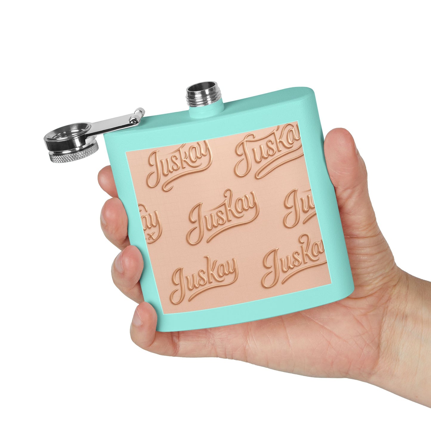 Stainless Steel Flask 6oz Luxe Pattern | JusKay Design
