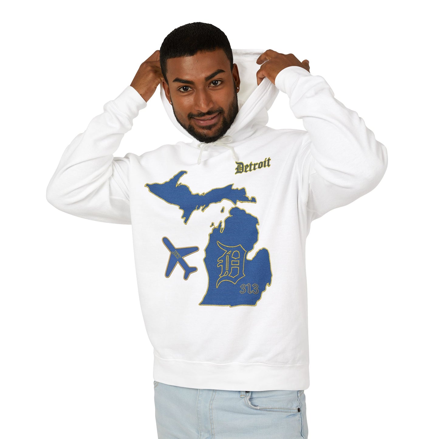Jetsetter Hoodie | Detroit Edition - Michigan Map Travel Pullover