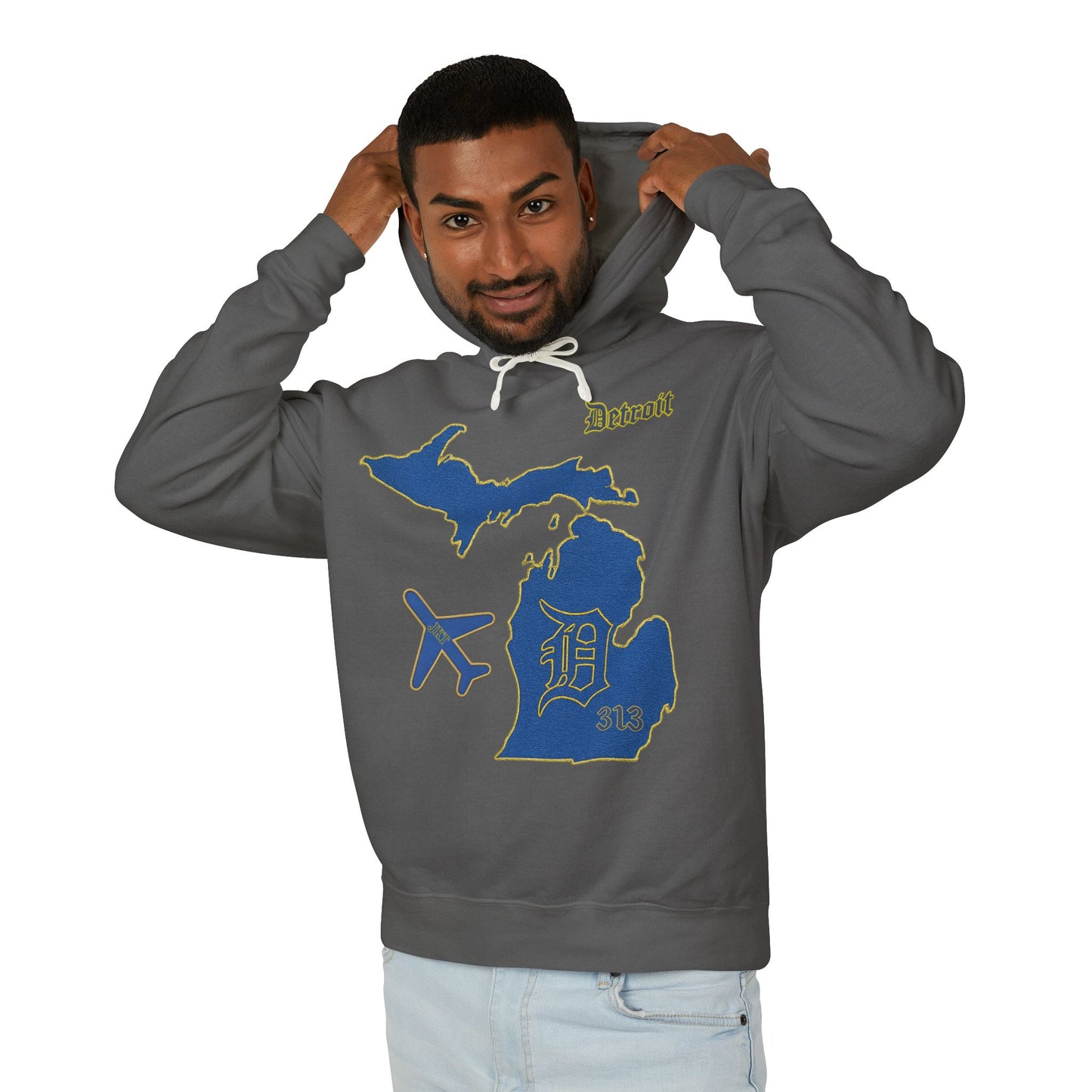 Jetsetter Hoodie | Detroit Edition - Michigan Map Travel Pullover