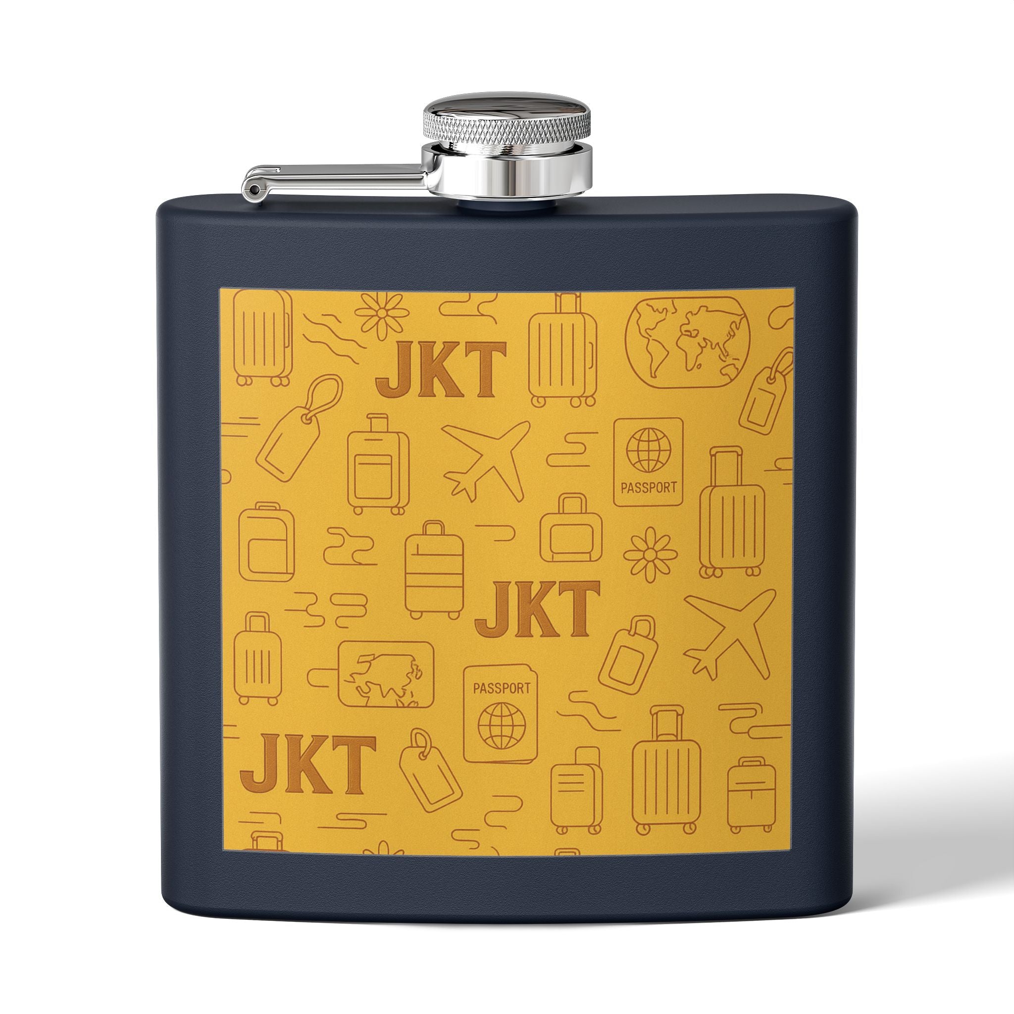 Stainless Steel Flask, 6oz - JusKay Design