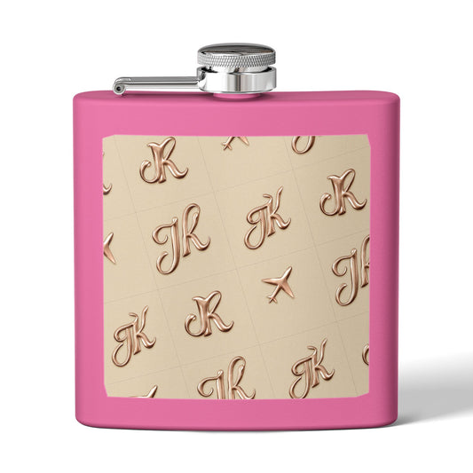 Stainless Steel Flask 6oz Luxe Pattern | JusKay Design