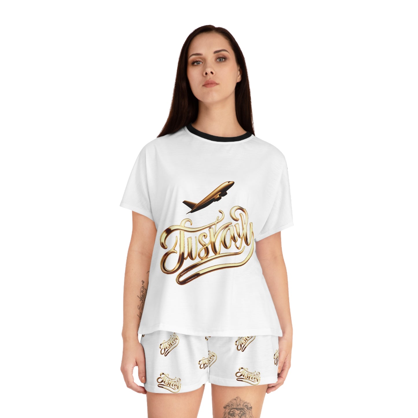 Stylish Women's Luxe Pattern Short Pajama Set | JusKay Design