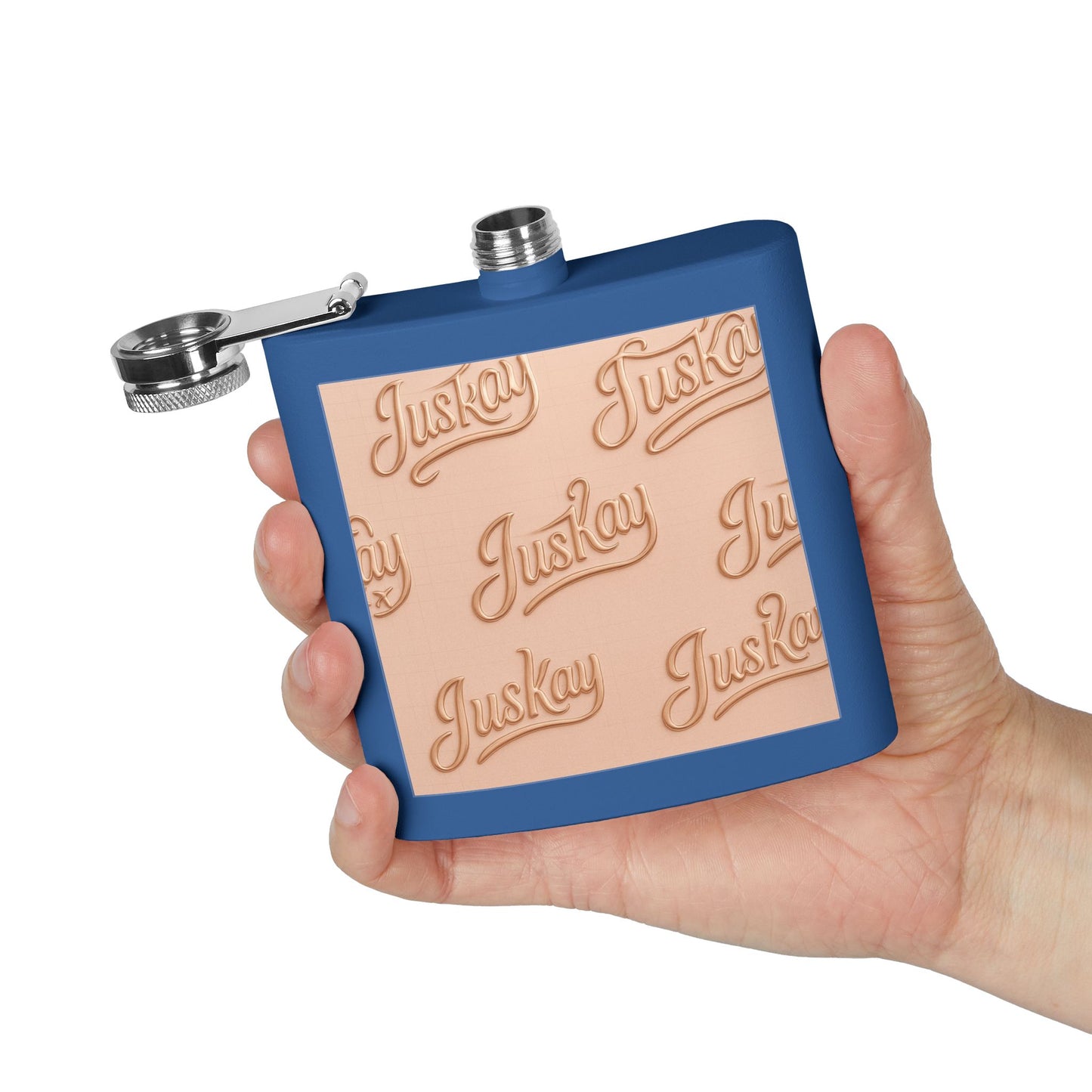 Stainless Steel Flask 6oz Luxe Pattern | JusKay Design