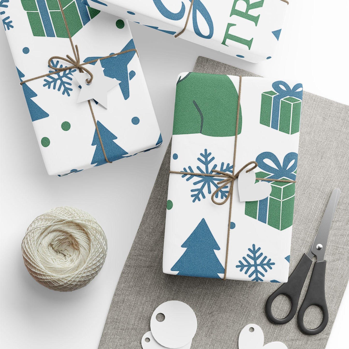 Black Santa | Holiday Wrapping Paper | JusKay Travels Design