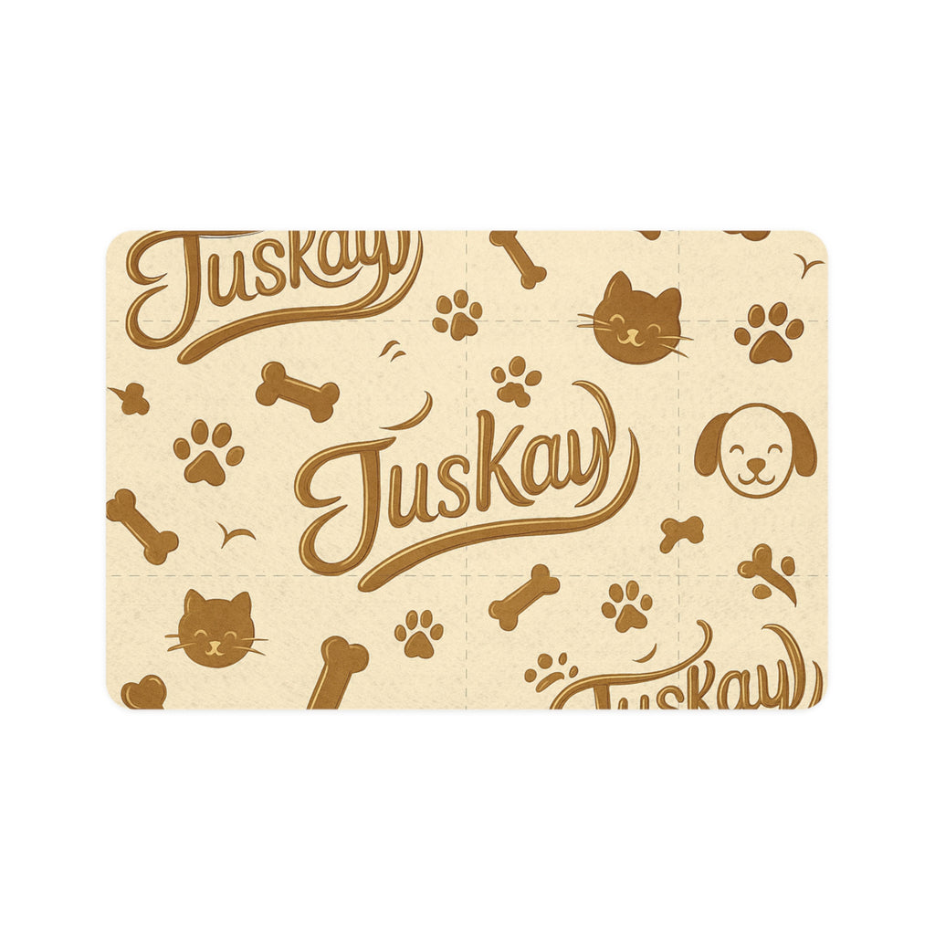 Stylish Pet Food Mat with Juskay Design, Cat & Dog Mat