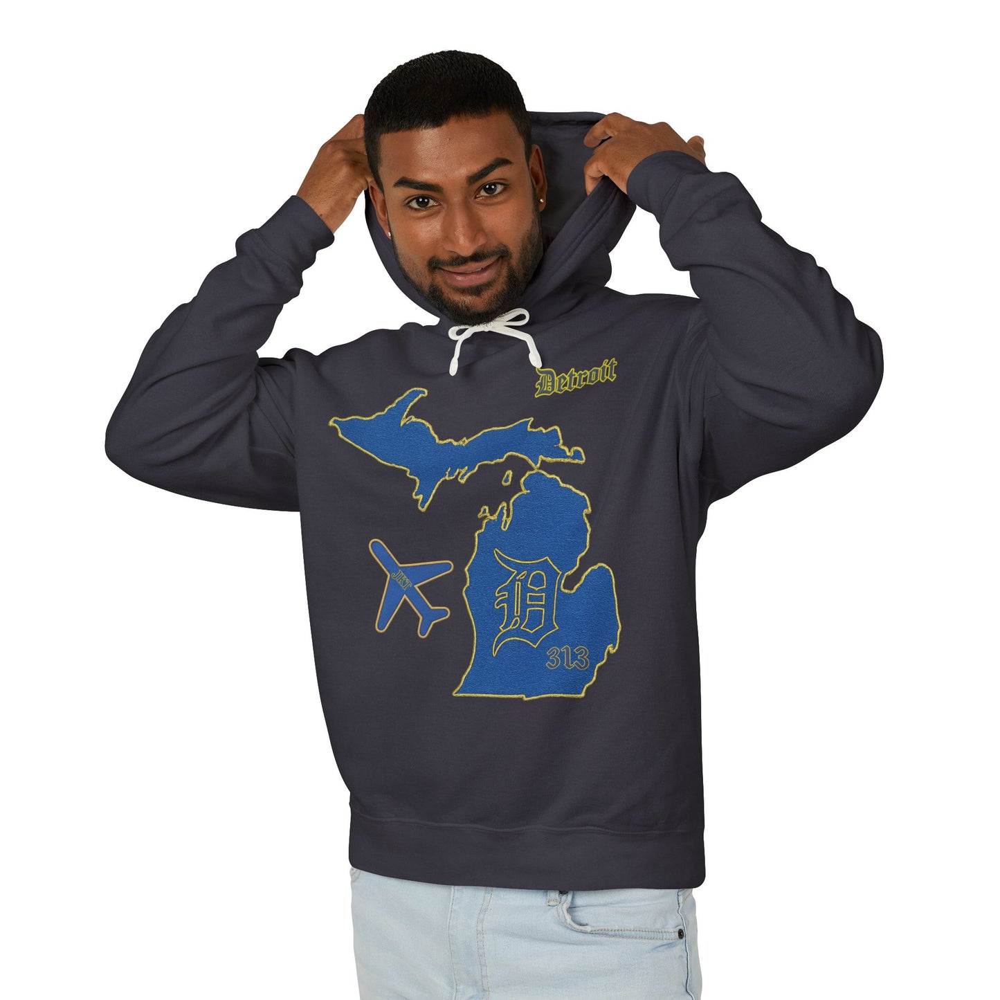 Jetsetter Hoodie | Detroit Edition - Michigan Map Travel Pullover