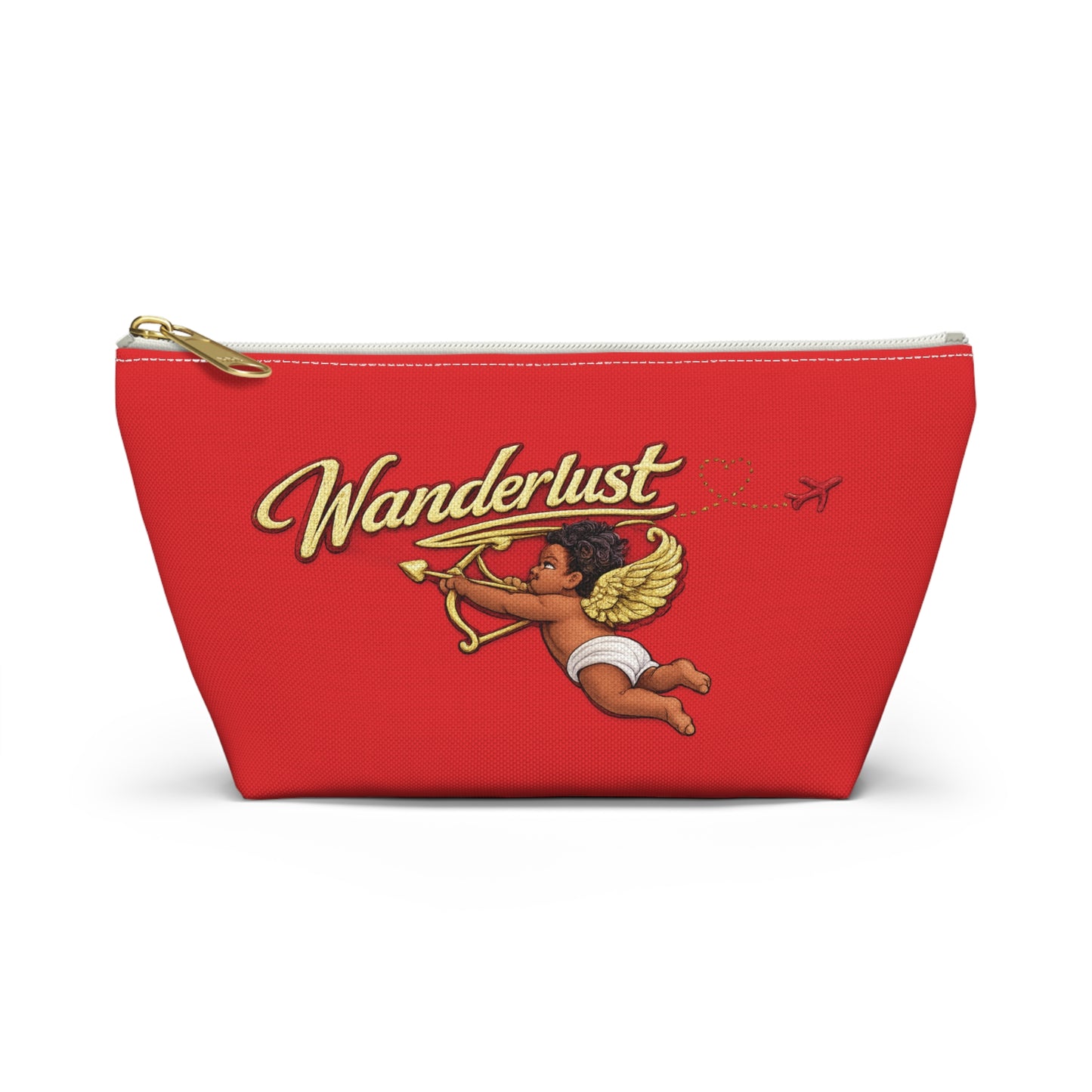 Wanderlust JusKay Red Accessory Pouch — T‑Bottom Makeup Bag