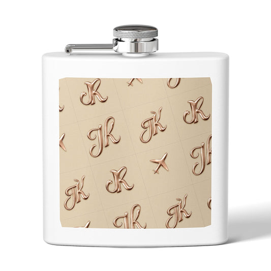 Stainless Steel Flask 6oz Luxe Pattern | JusKay Design