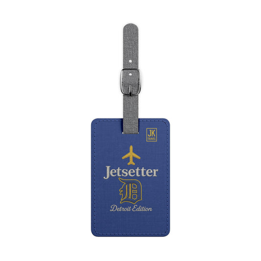 Jetsetter Blue Saffiano Luggage Tag — Personalized Travel ID