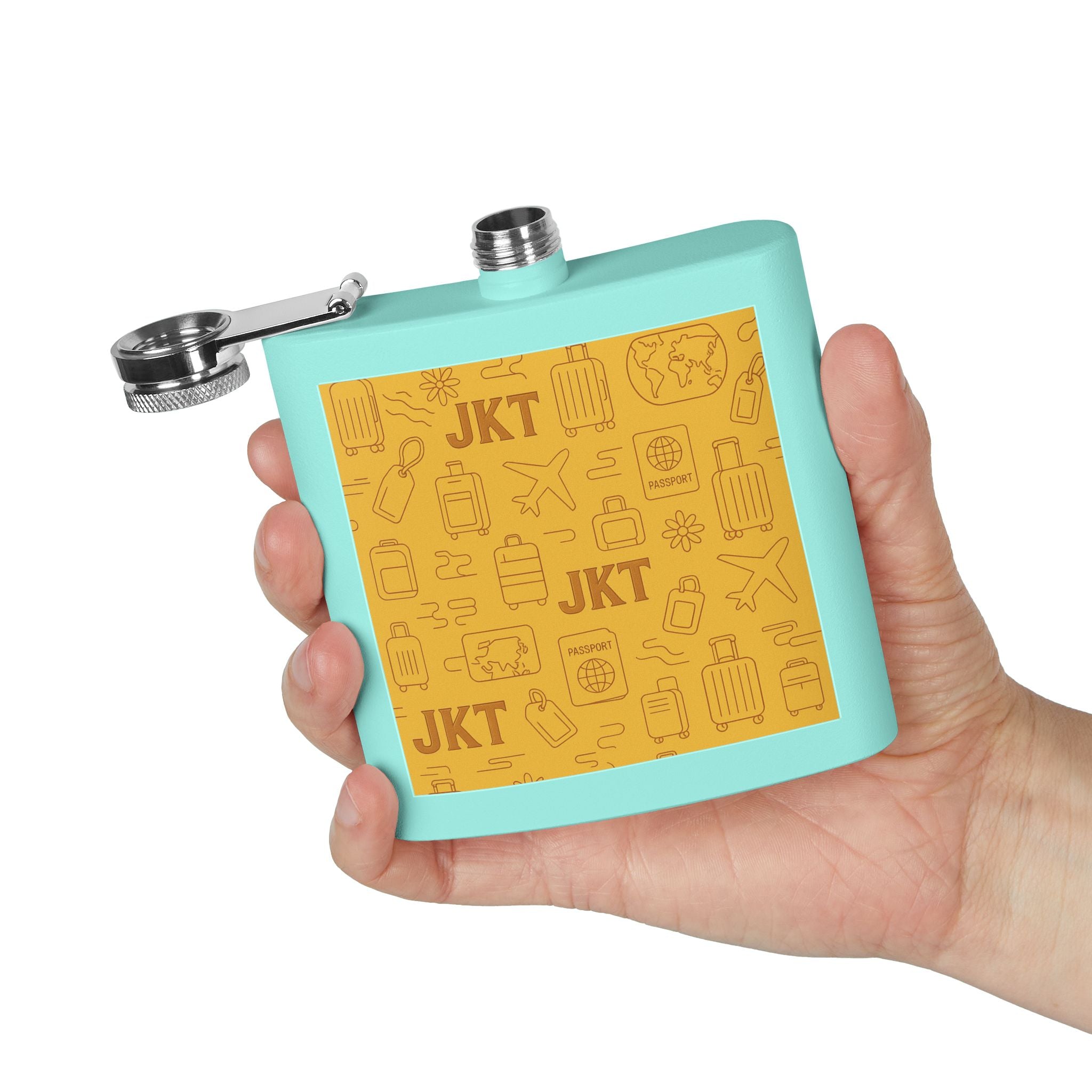Stainless Steel Flask, 6oz - JusKay Design