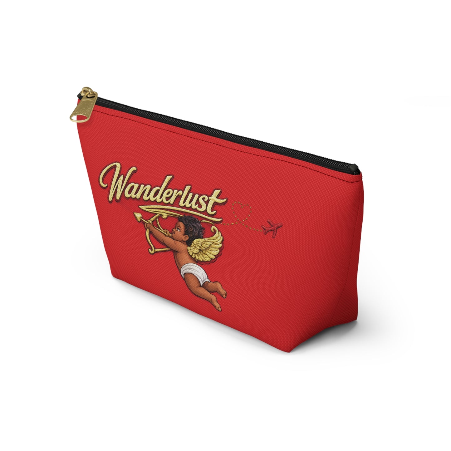 Wanderlust JusKay Red Accessory Pouch — T‑Bottom Makeup Bag
