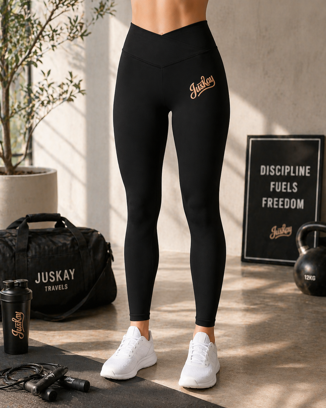 Women's Luxe Bra — Embroidered 'JusKay' Logo Crop Bralette