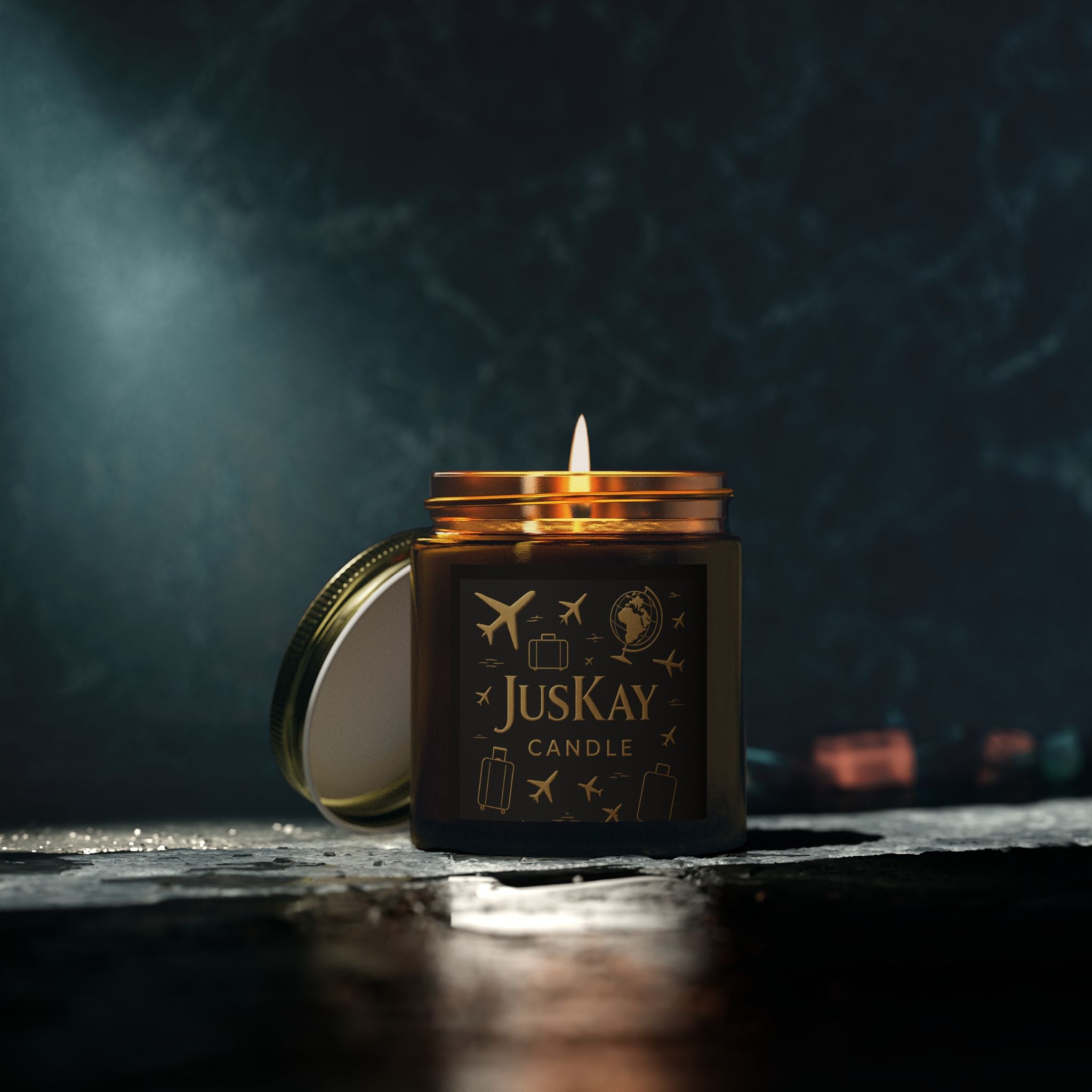 Travel Scented Candles, Coconut Apricot Wax