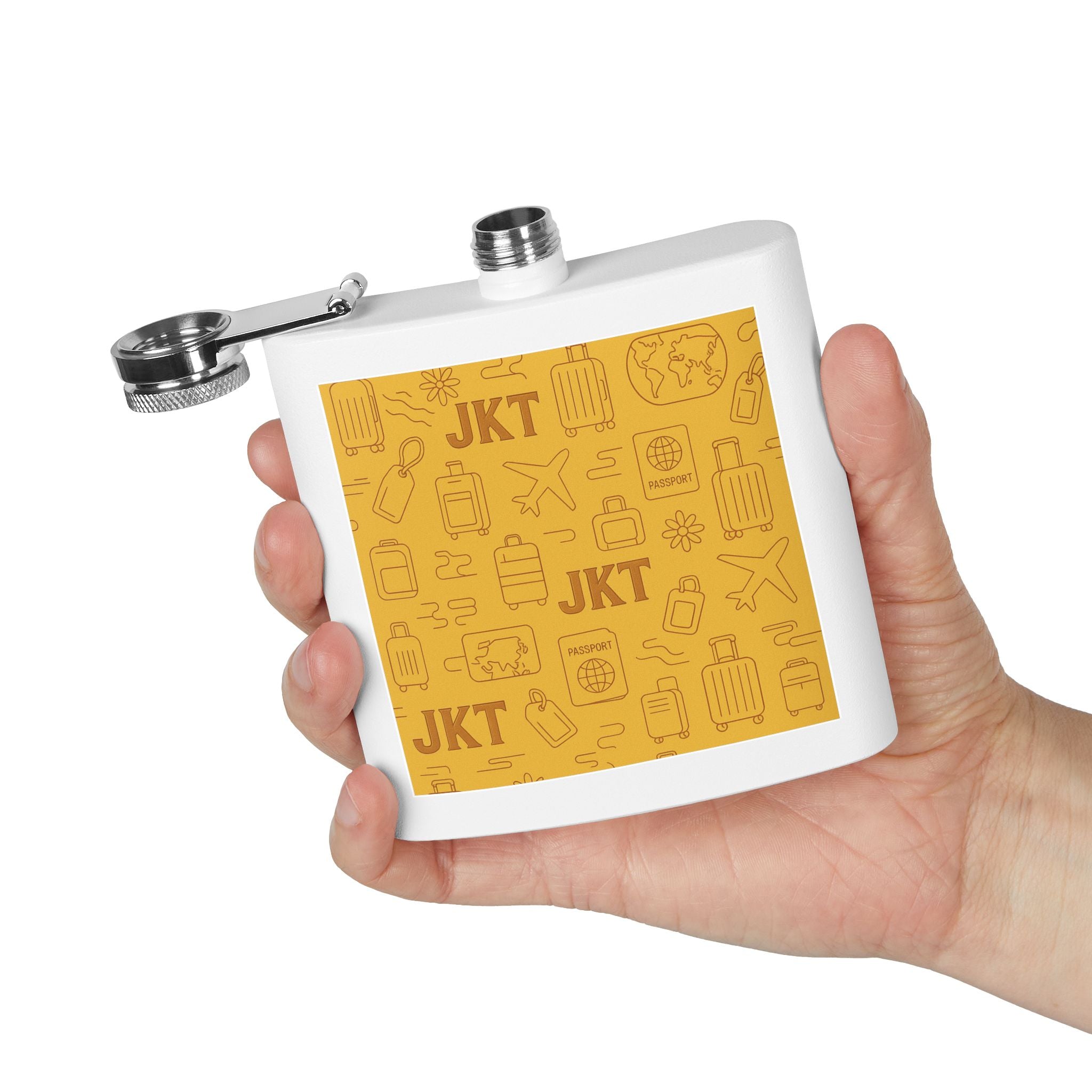 Stainless Steel Flask, 6oz - JusKay Design