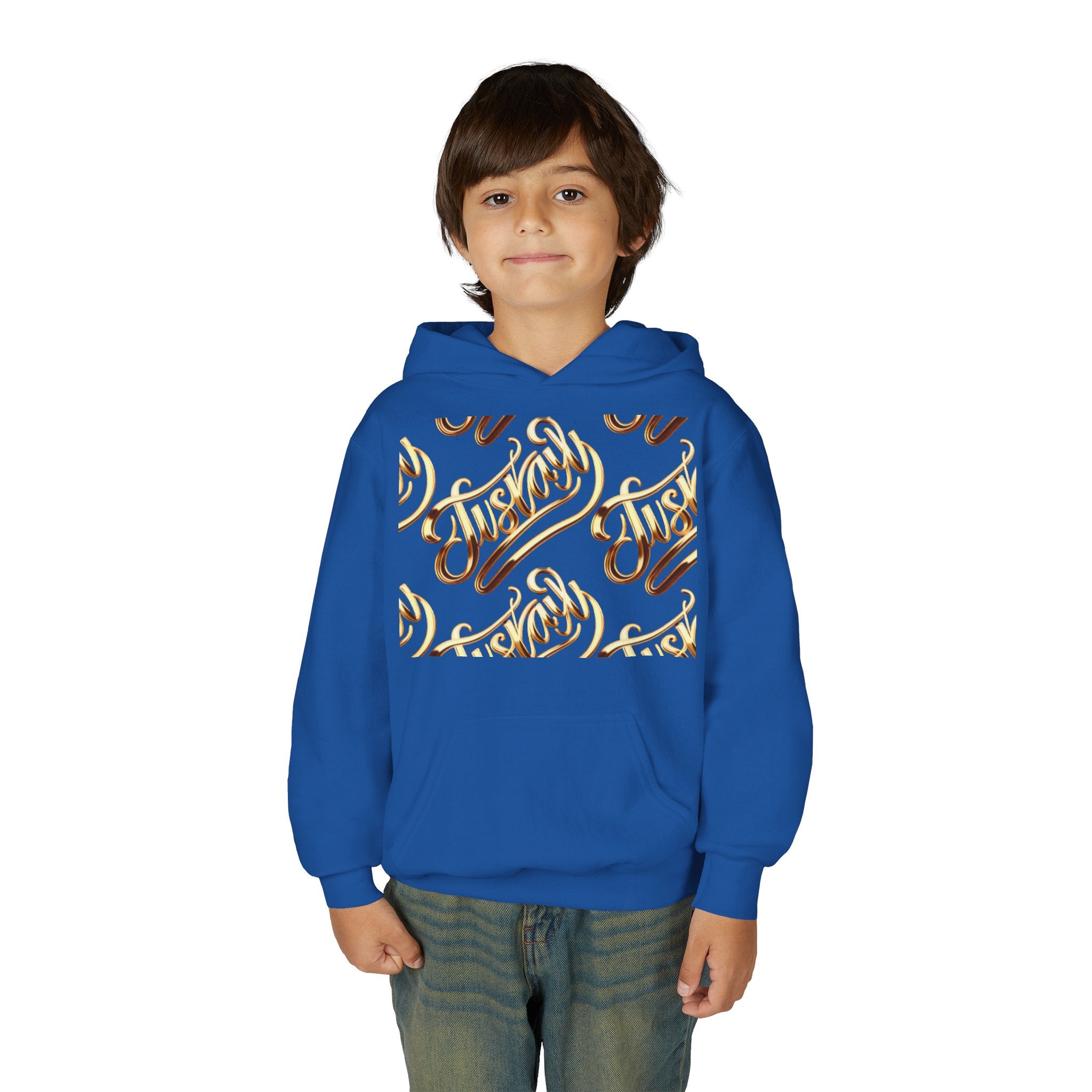Youth Hooded Sweatshirt with Juskay Design