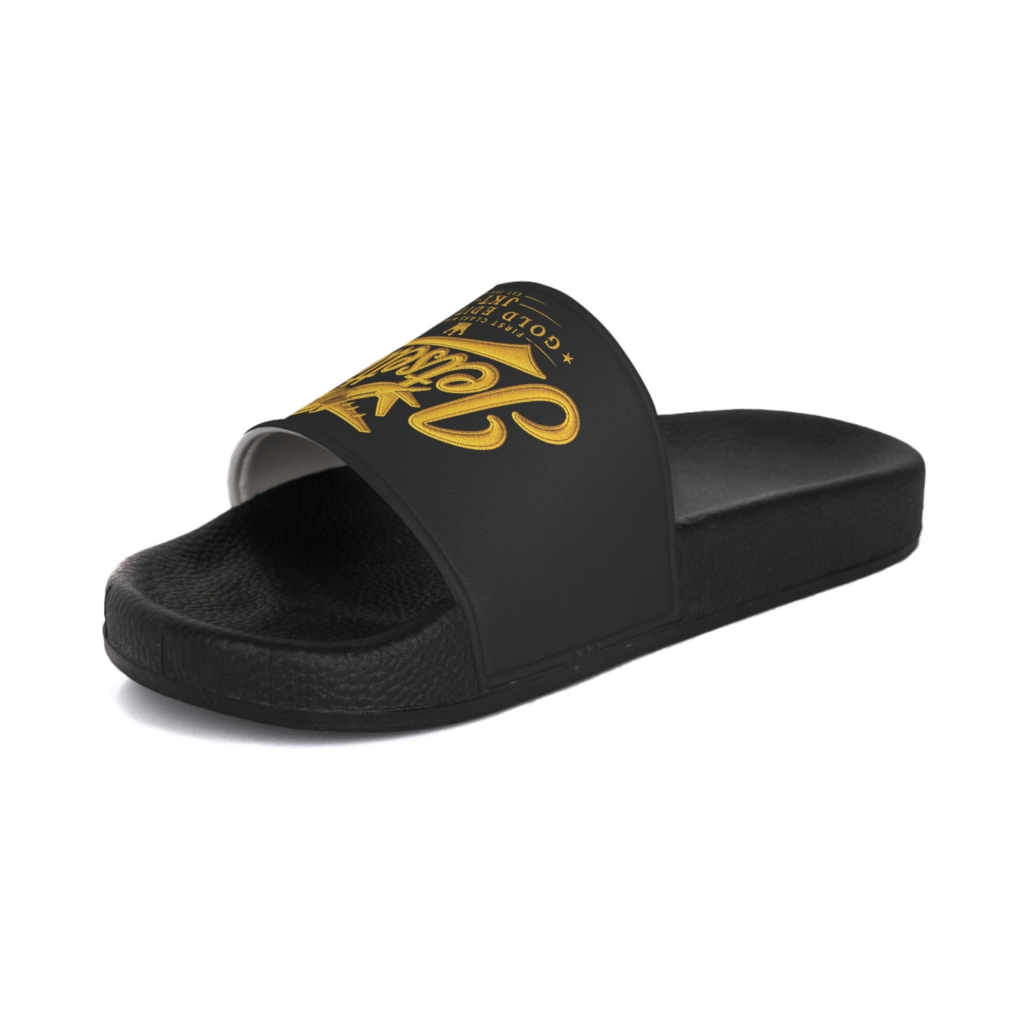 Men's Slide Sandals, Jetsetter Gold Edition Juskay Footwear