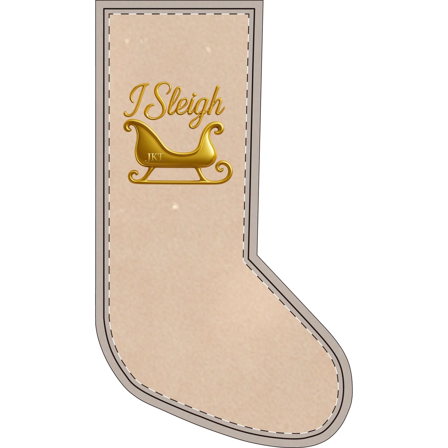 JusKay Design | I Sleigh | Flannel Christmas Stockings