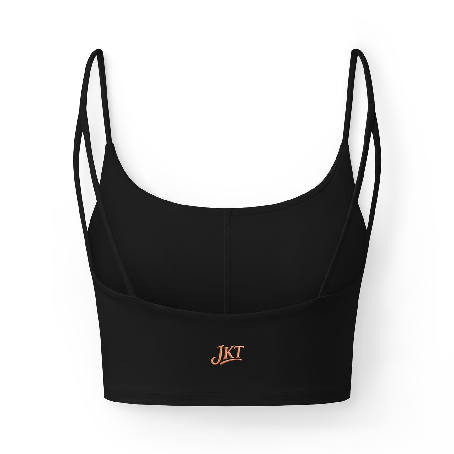Women's Luxe Bra — Embroidered 'JusKay' Logo Crop Bralette