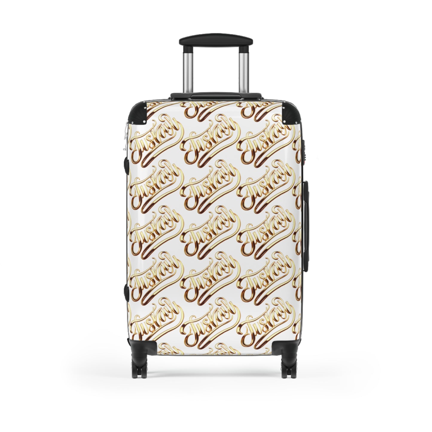 Suitcase with Luxe 'JusKay' Script Pattern — Travel Luggage