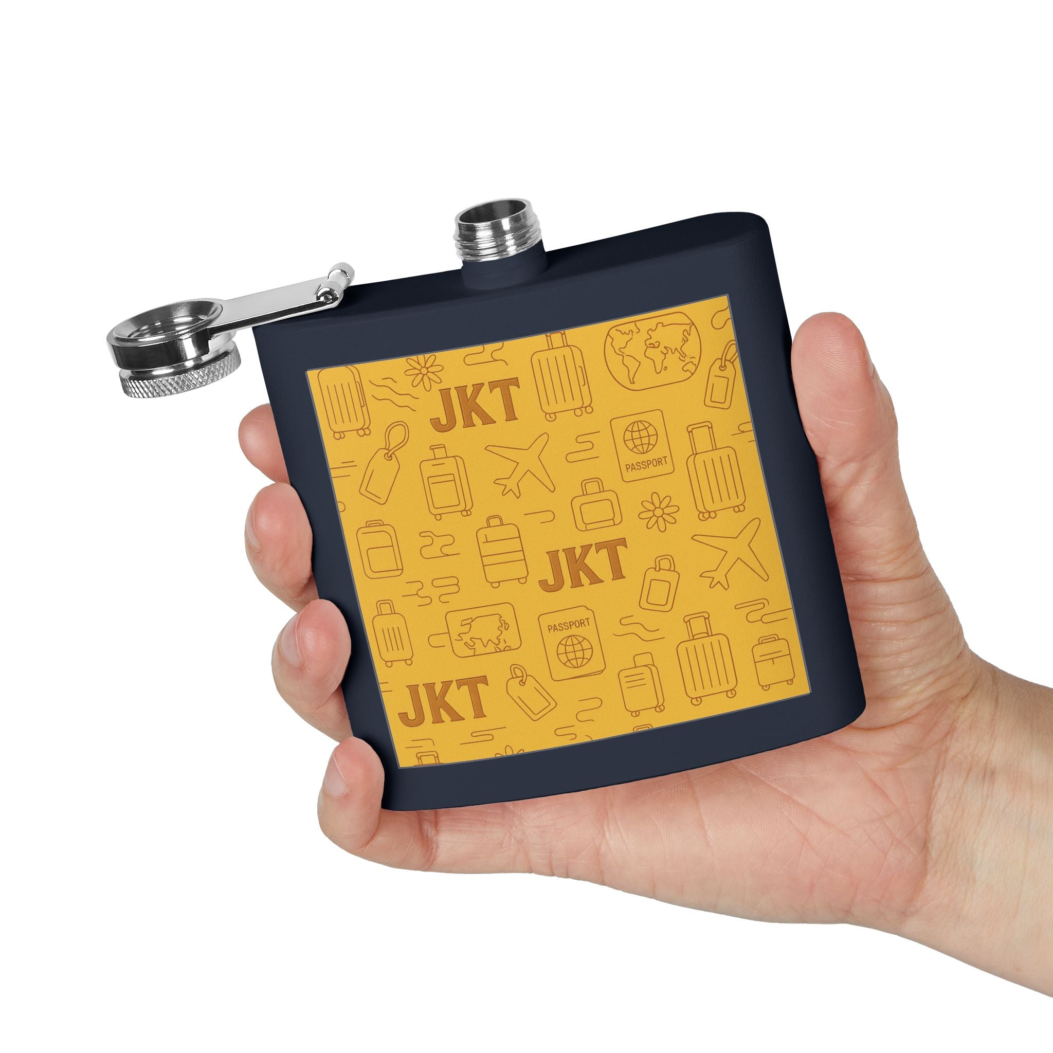 Stainless Steel Flask, 6oz - JusKay Design