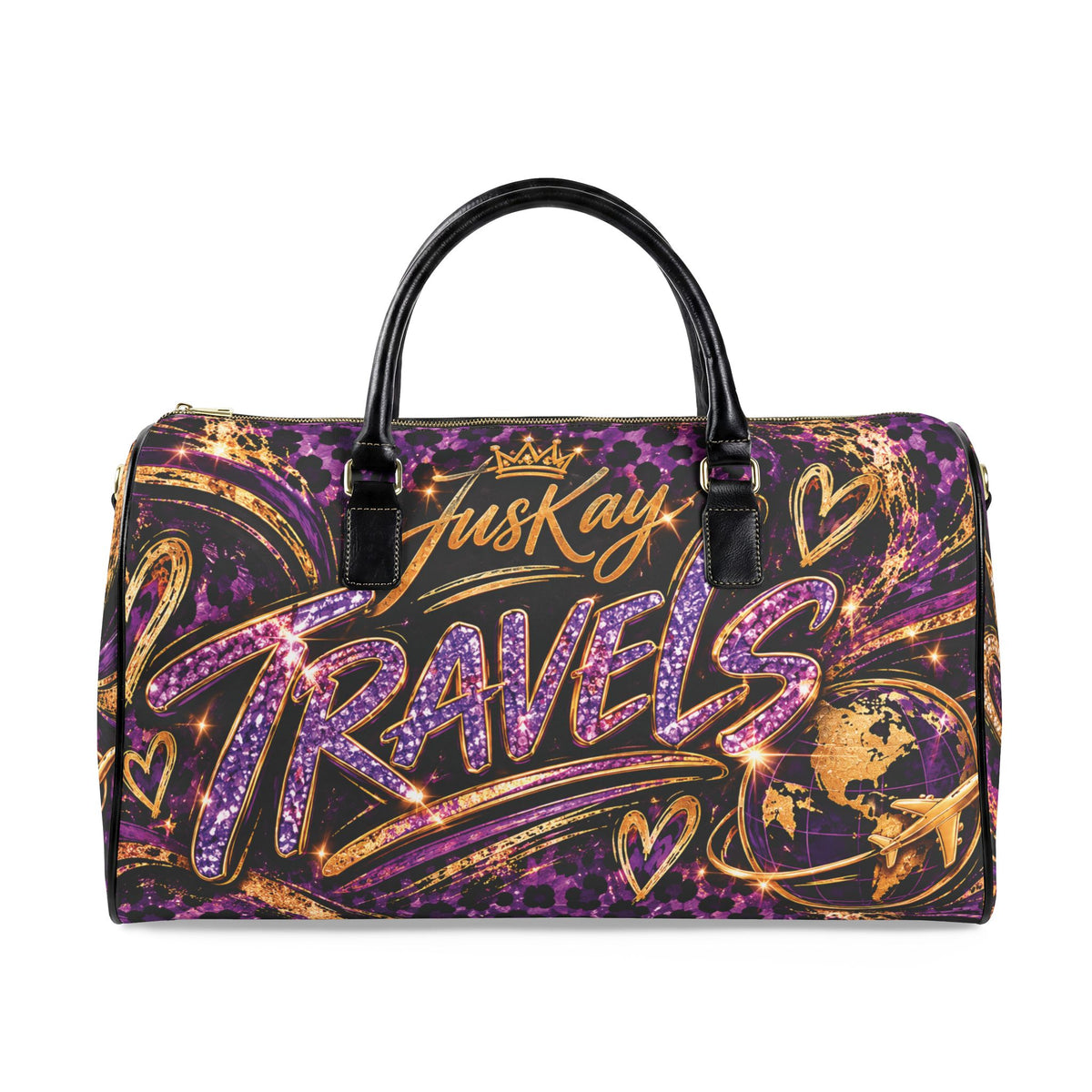 Faux Leather Travel Bag