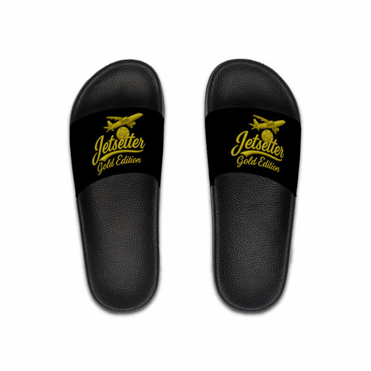 Men's Slide Sandals, Jetsetter Gold Edition Juskay Footwear