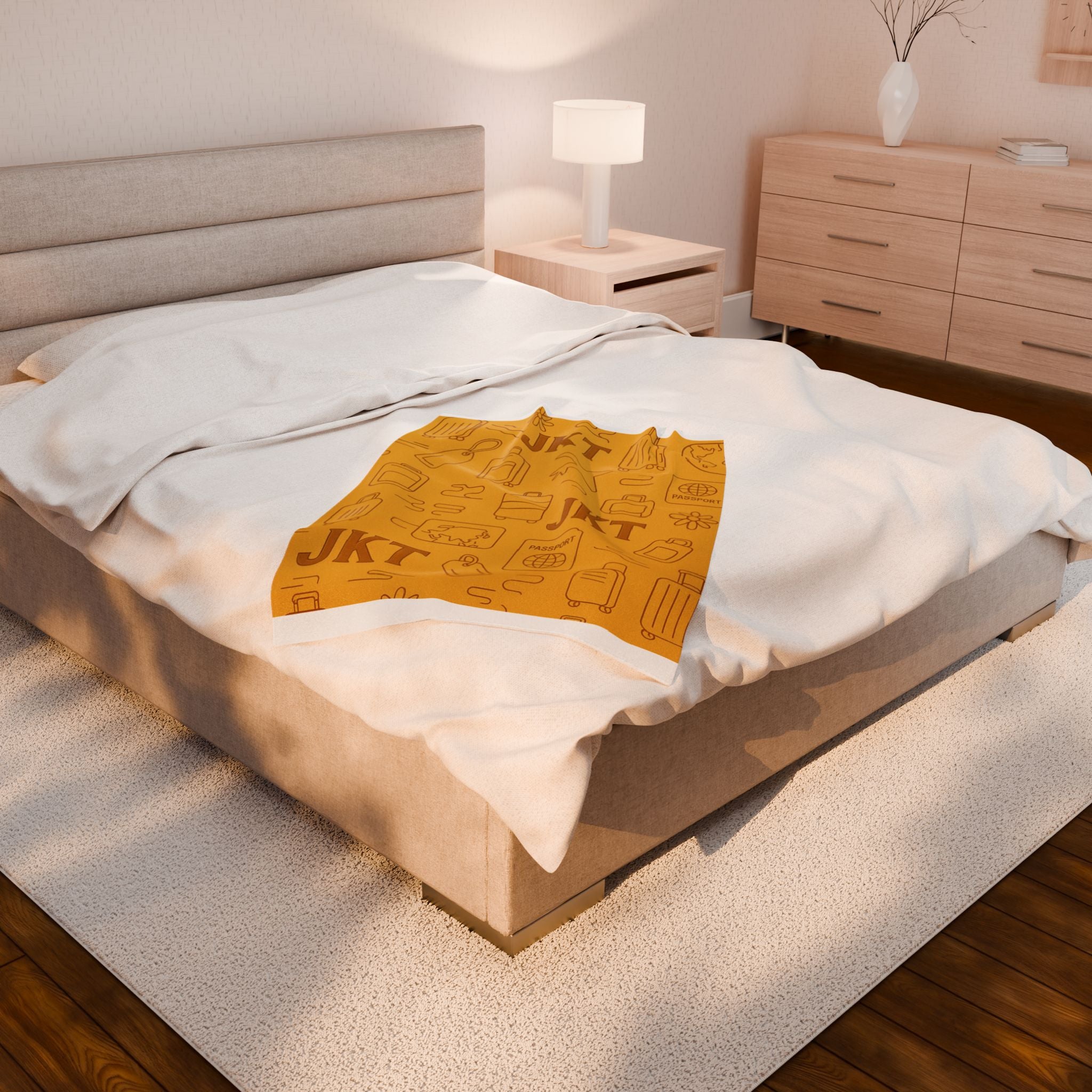 Plush Travel Blanket - Juskay Design